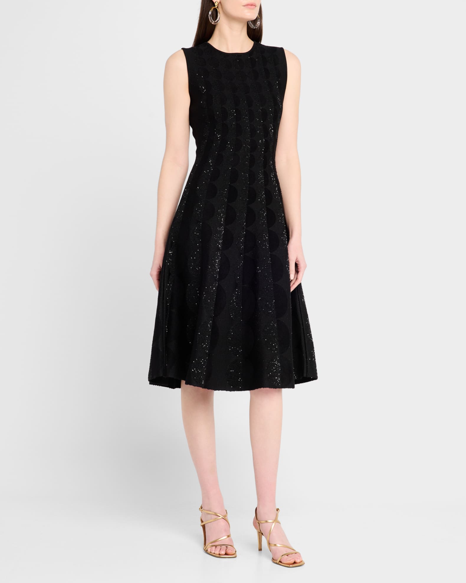 Oscar De La Renta Sleeveless Scoop Neck Cactus Dress Day 300037630blu main image 1