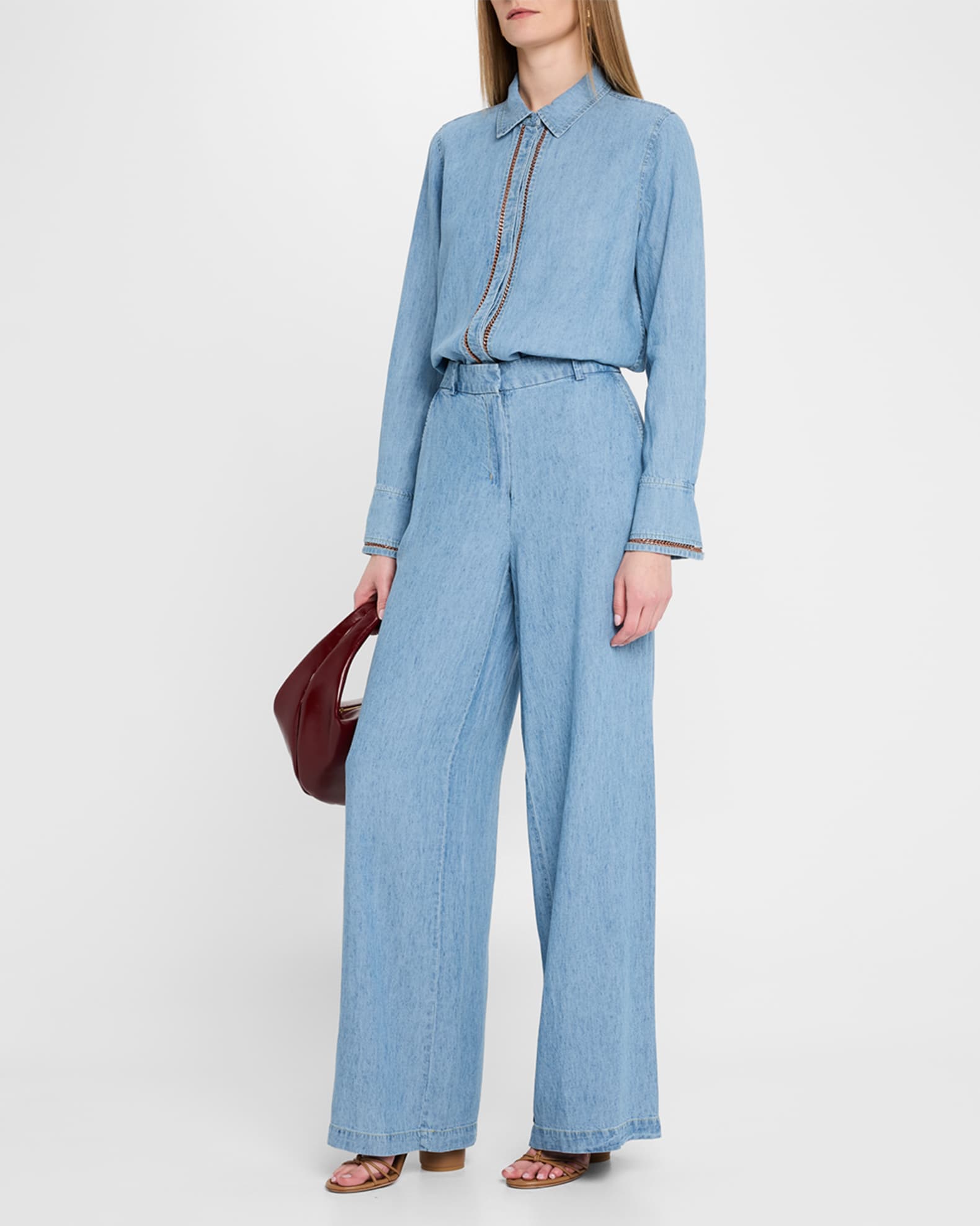 Claude Wide-Leg Denim Pants 1