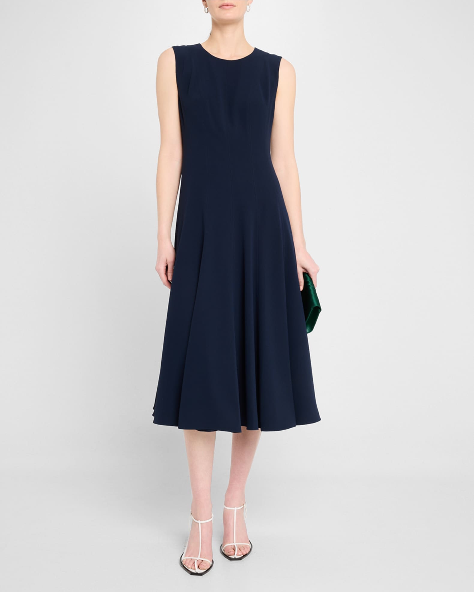 Zalea Sleeveless A-Line Midi Dress