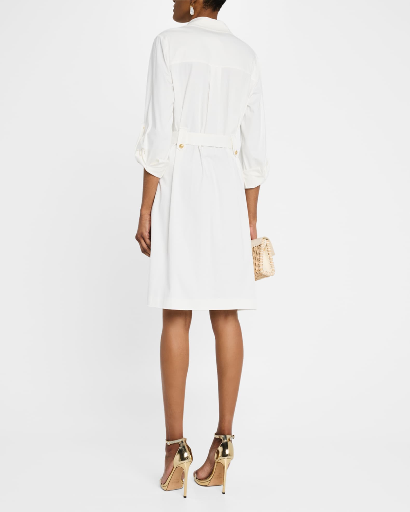 Caryss Belted A-Line Shirtdress