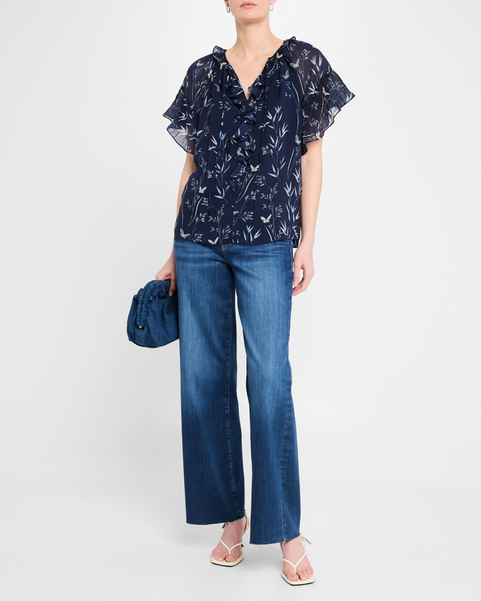 Prism Floral-Print Ruffle Blouse 1