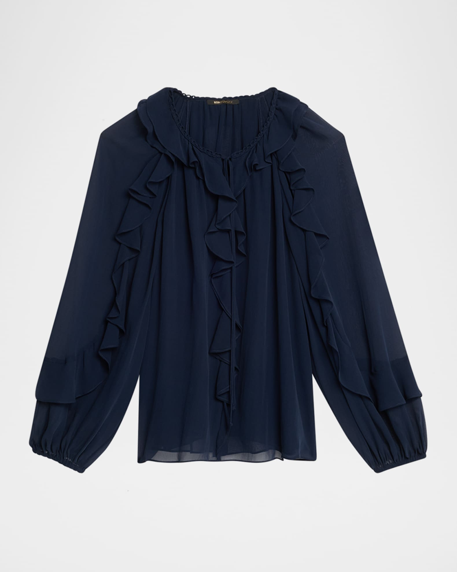 Bali Raglan-Sleeve Ruffle Blouse | Neiman Marcus