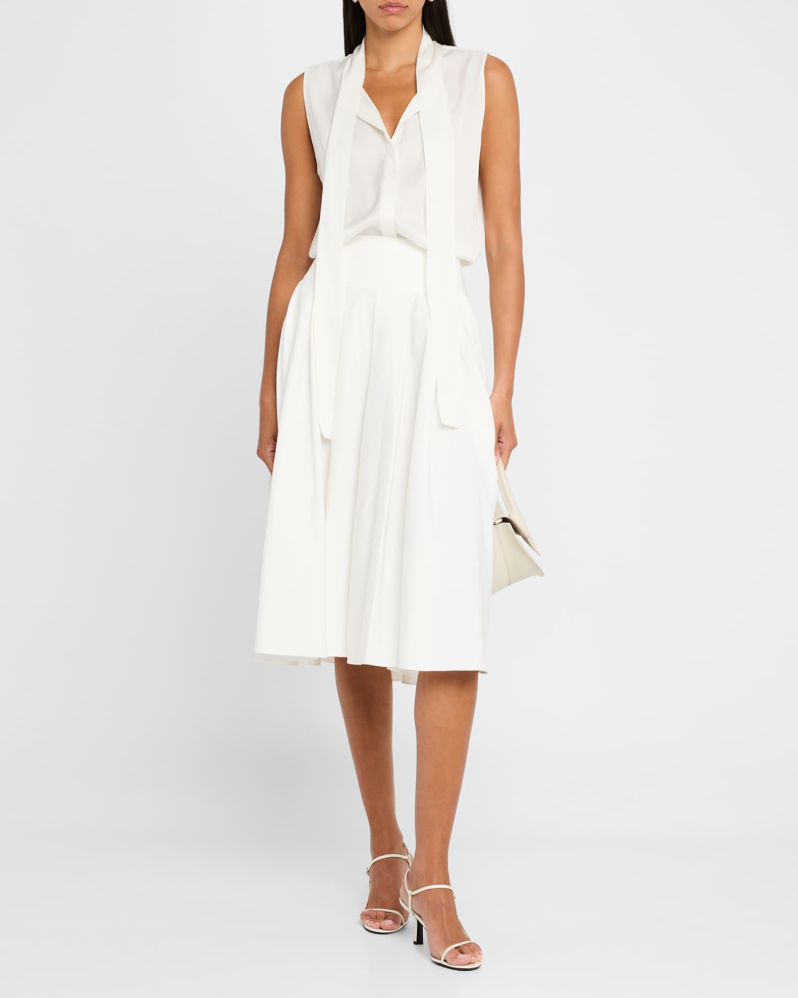 Koda Pleated A-Line Midi Skirt - Thumbnail 2