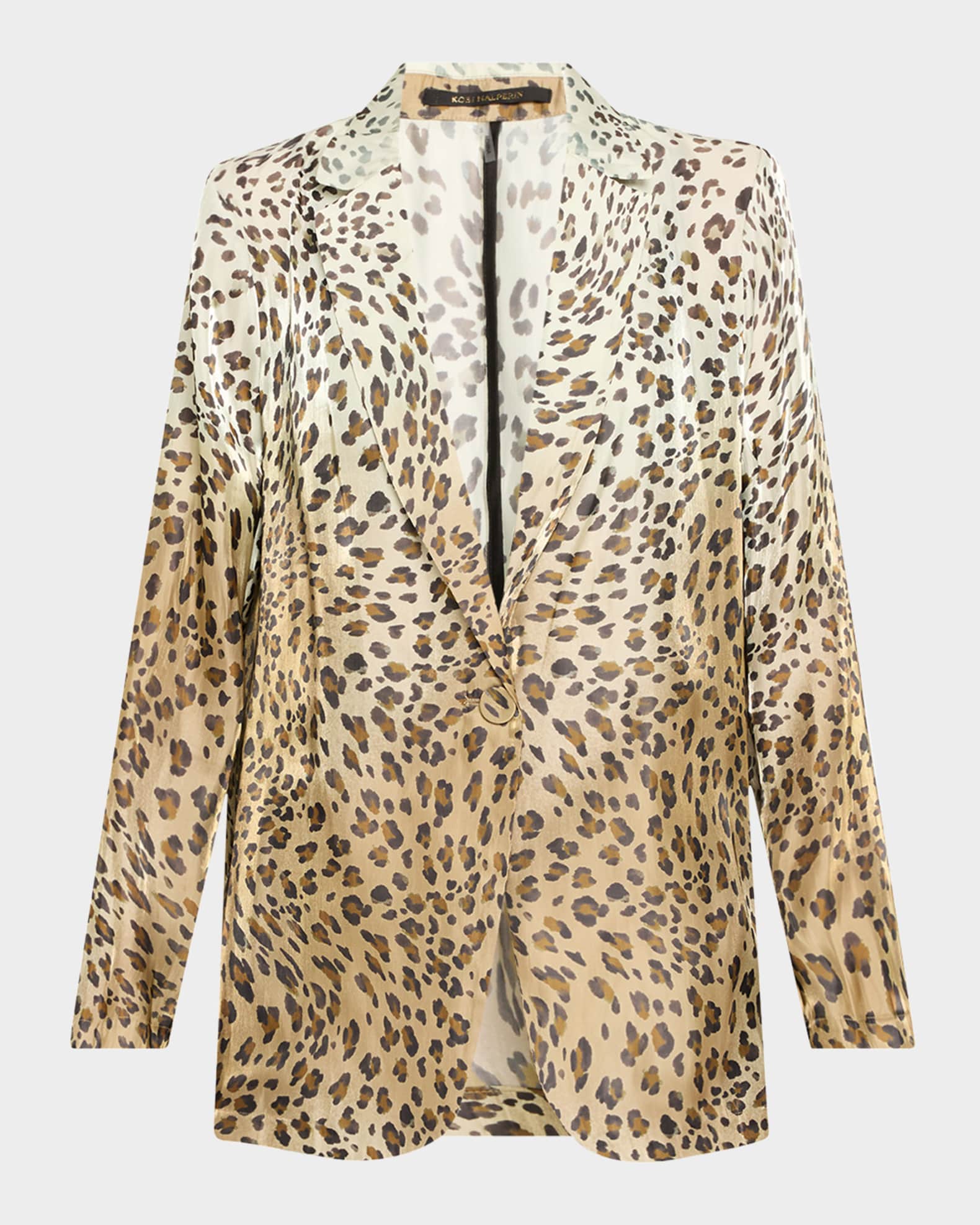 Kobi Halperin Wacks Ombre Leopard-Print Jacket | Neiman Marcus