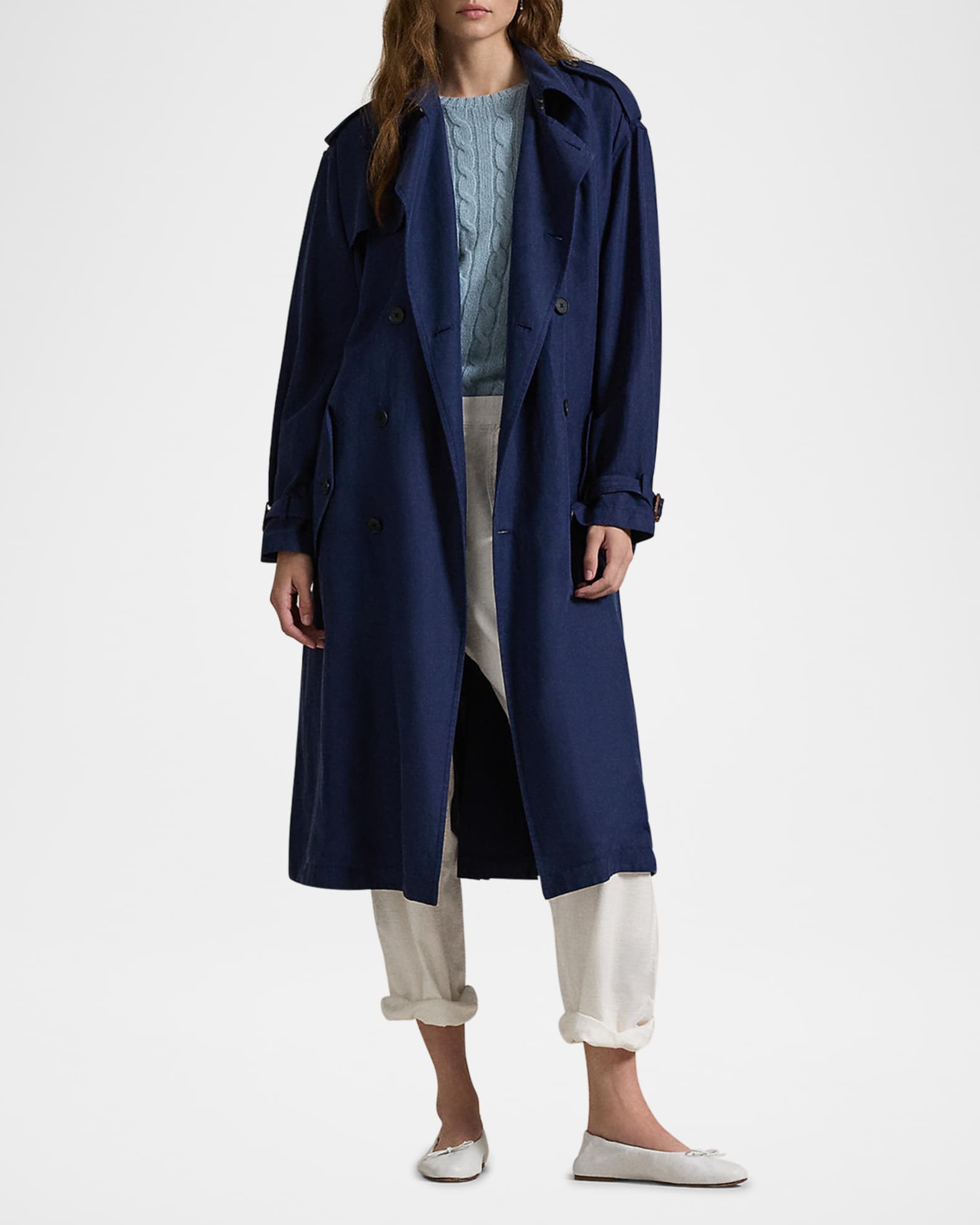 Shop Polo Ralph Lauren Twill Double-Breasted Trench Coat
