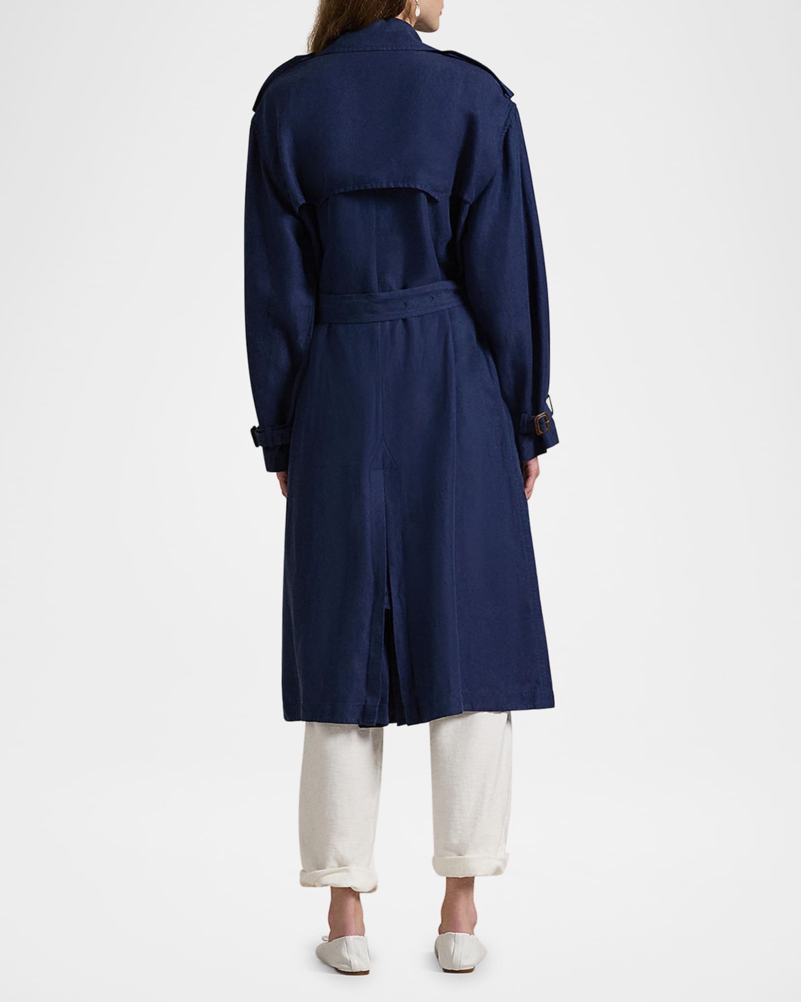 Polo Ralph Lauren Silk-Blend Trench Coat | Neiman Marcus Polo Ralph Lauren Silk-Blend Trench Coat | Neiman Marcus