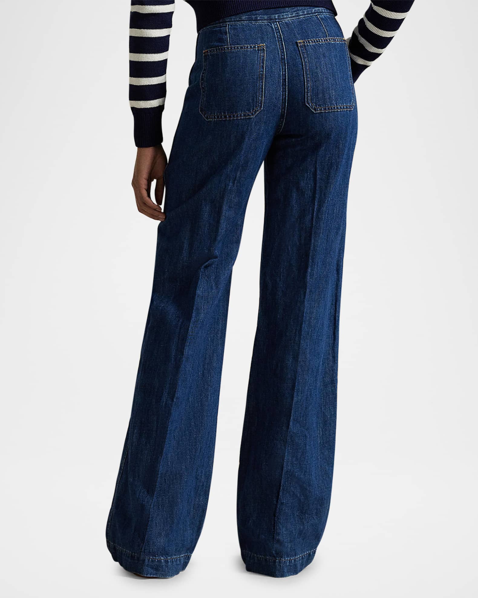 Polo Ralph Lauren Wide-Leg Flare Denim Jeans | Neiman Marcus