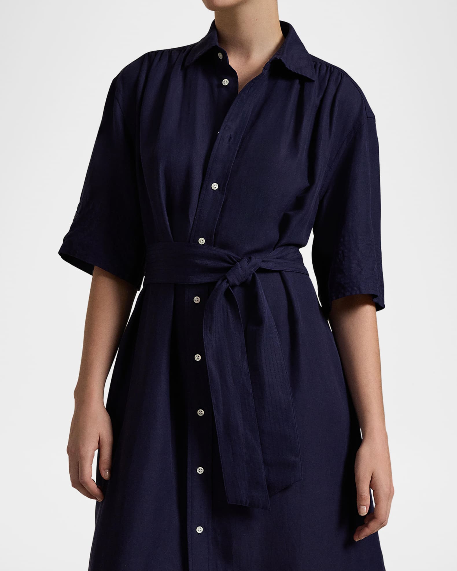 Ralph Lauren★Belted Silk-Blend A-Line Dress Belted Silk-Blend A-Line Dress