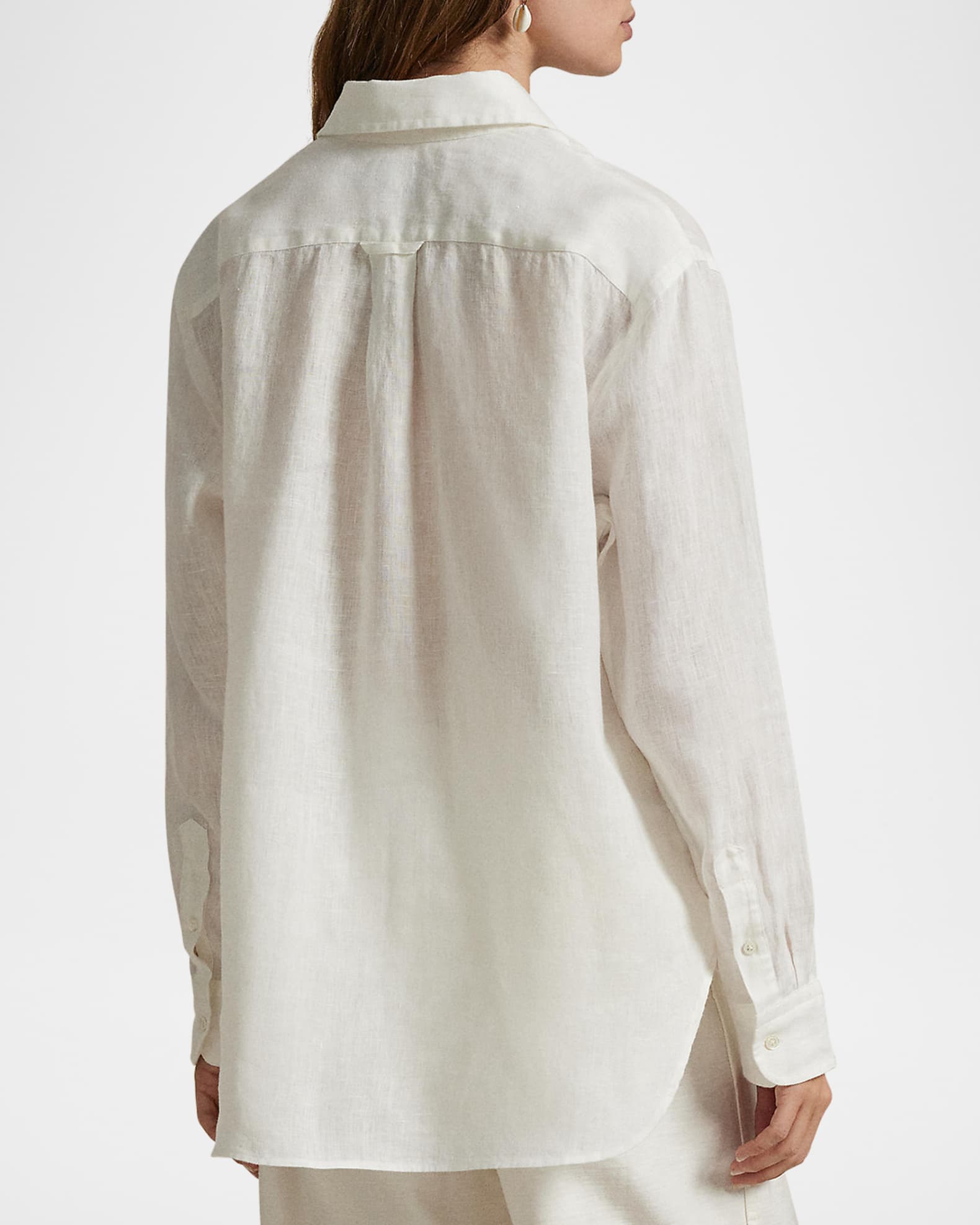 新しい到着 Shirt Linen Fit Oversize Lauren Ralph Polo | Marcus Neiman トップス