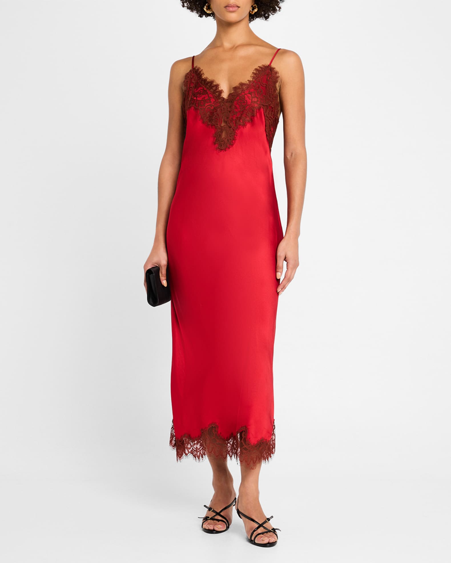 Lennon Satin Lace Slip Dress 1
