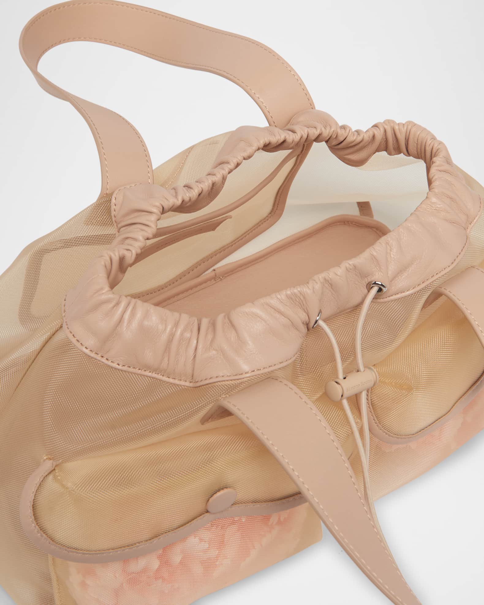 Simone Rocha Mini Sheer Stuffed Carnation Drawstring Top