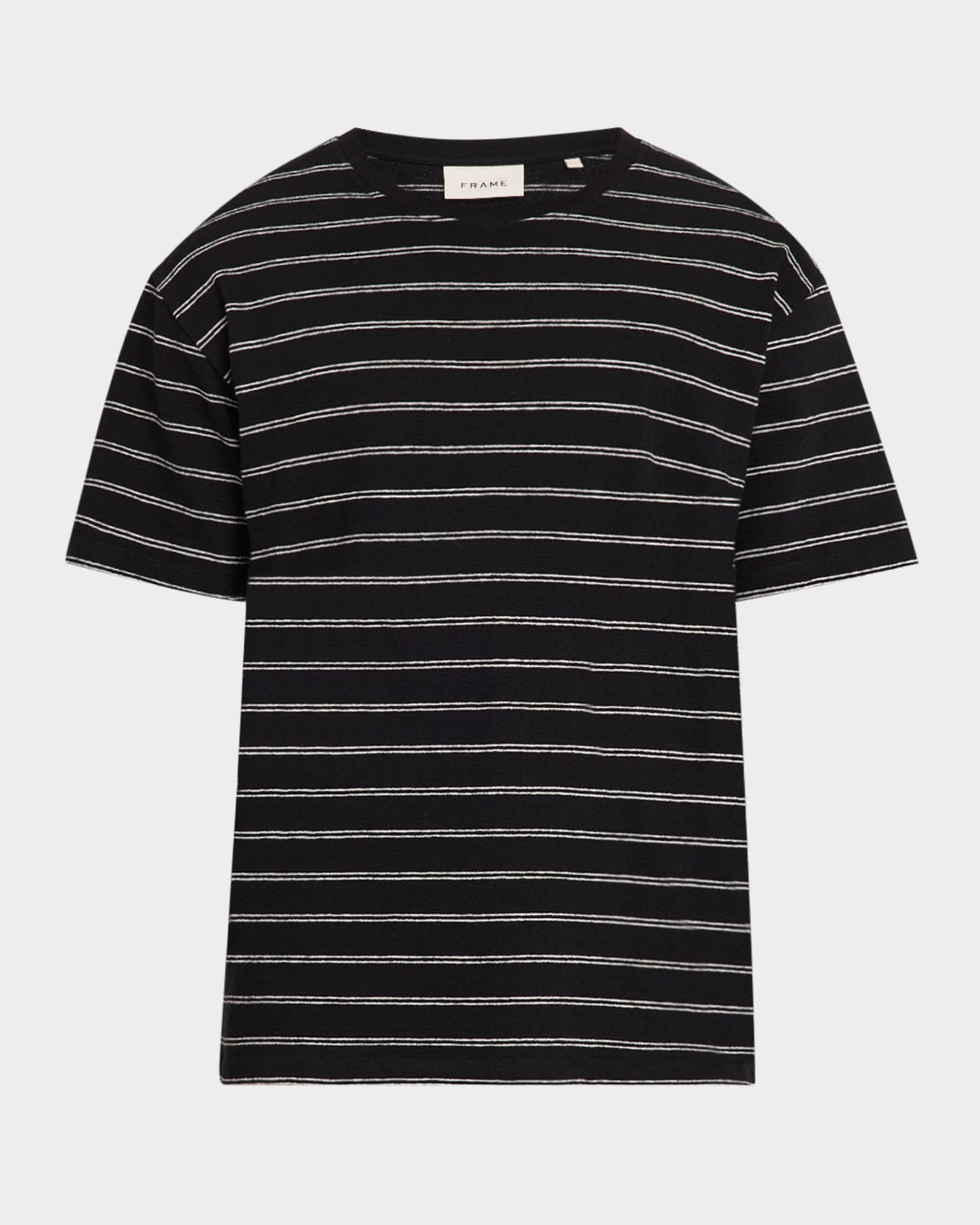 Men's Cotton Stripe Crewneck T-Shirt 0