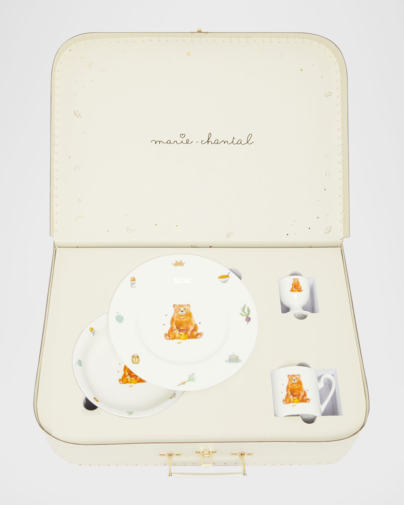 Manners Begin at Breakfast Crockery Suitcase Set 0