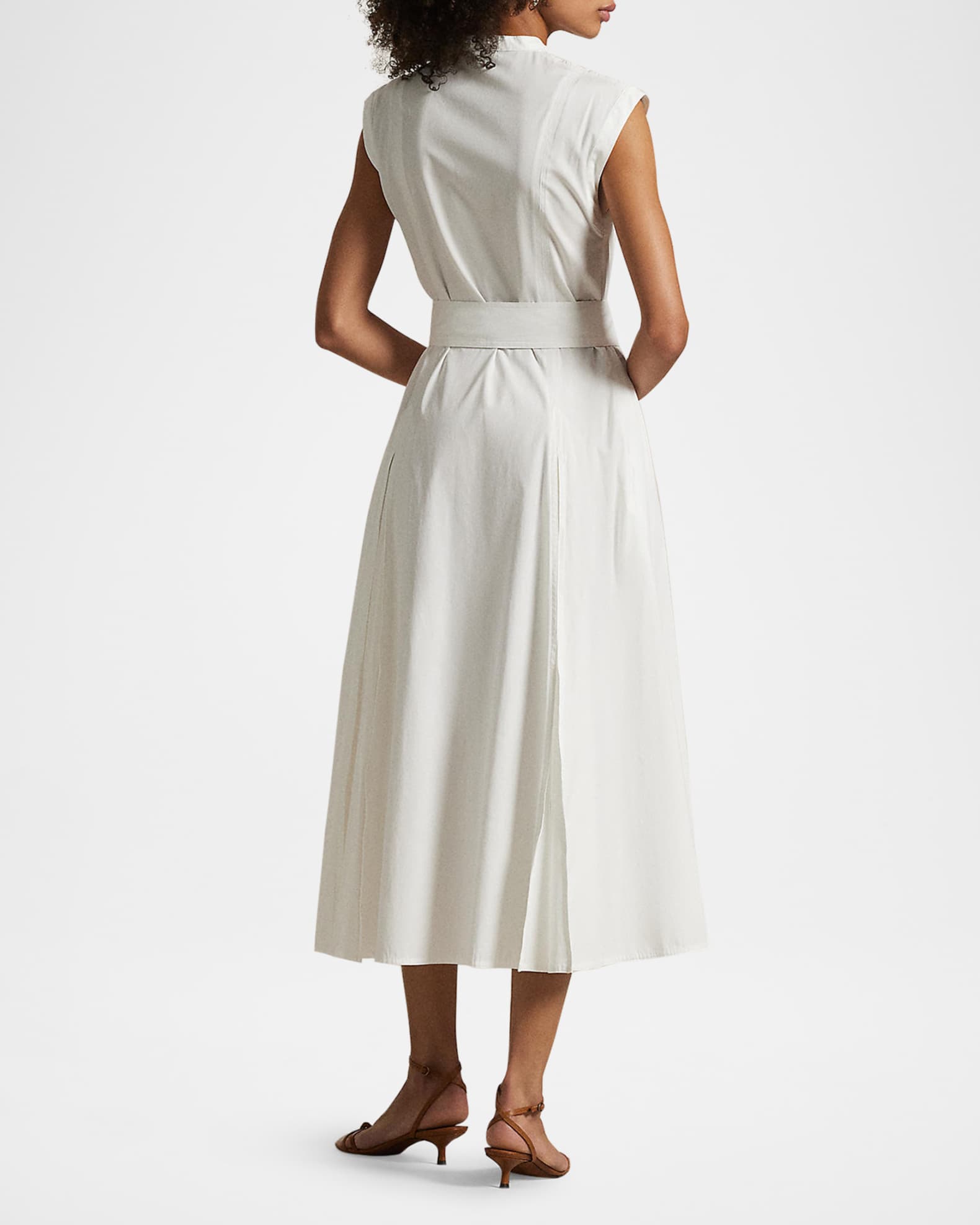 【ファッション好きが選ぶ人気ブランドランキング】 Belted Lauren Ralph Polo Cotton Dress A-Line Sleeveless その他
