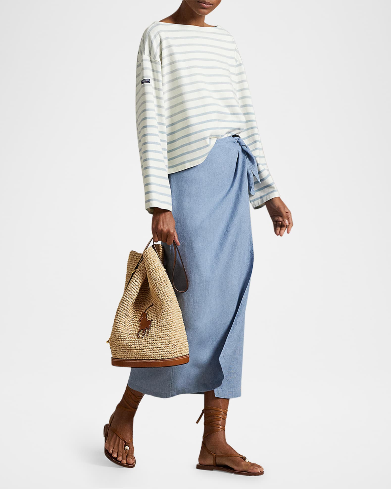 Linen Tie-Wrap Skirt 1
