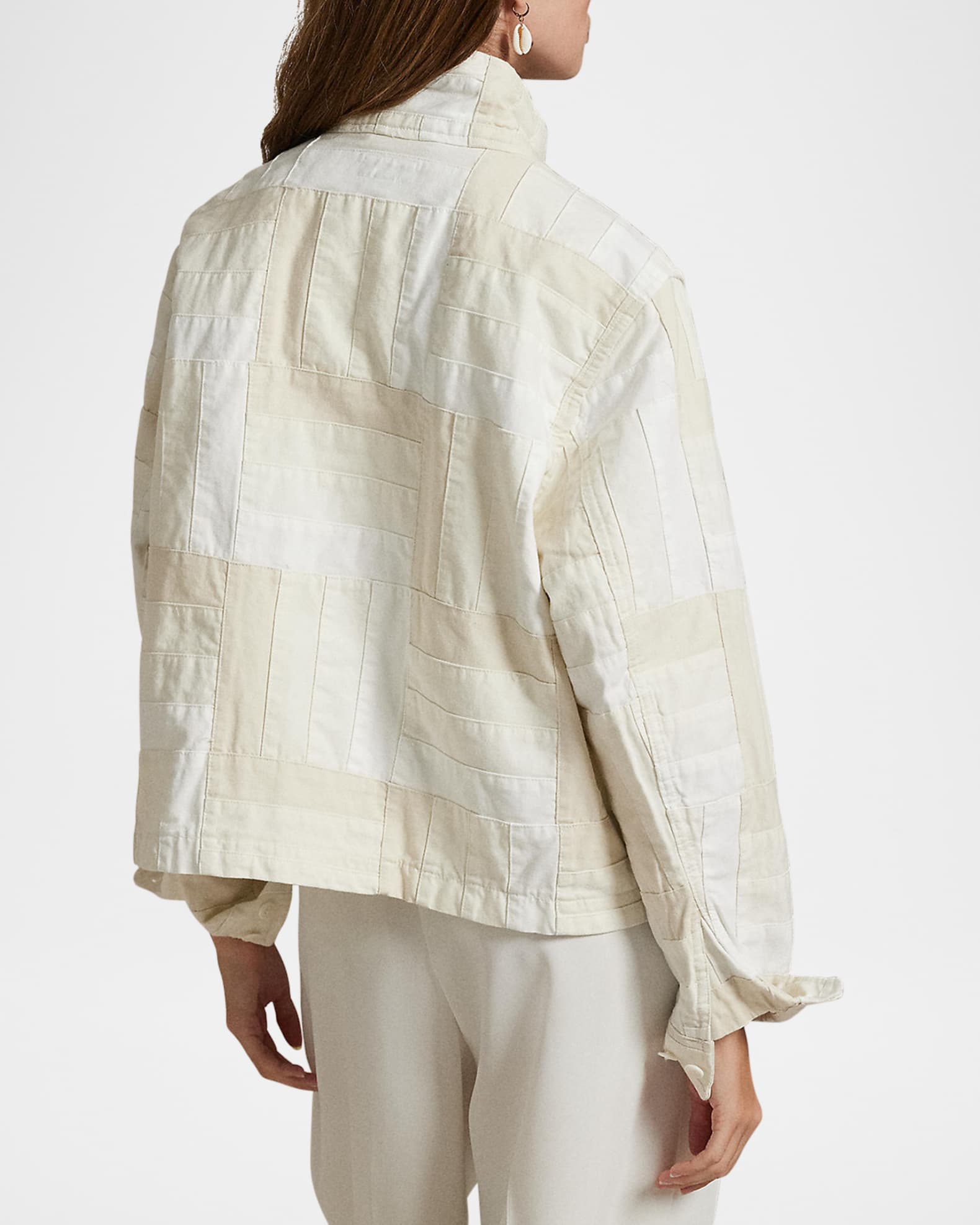 ラルフローレン★Patchwork Mockneck Jacket Polo Ralph Lauren Patchwork Mock-Neck Jacket | Neiman Marcus
