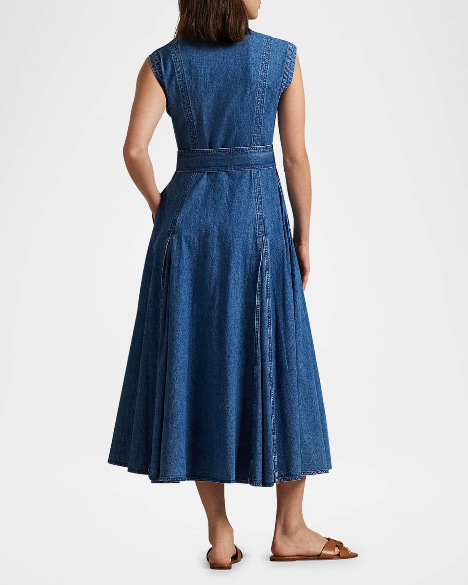 Ralph Lauren★Belted Denim Sleeveless A-Line Dress s7-AI211969142001_alternate10?