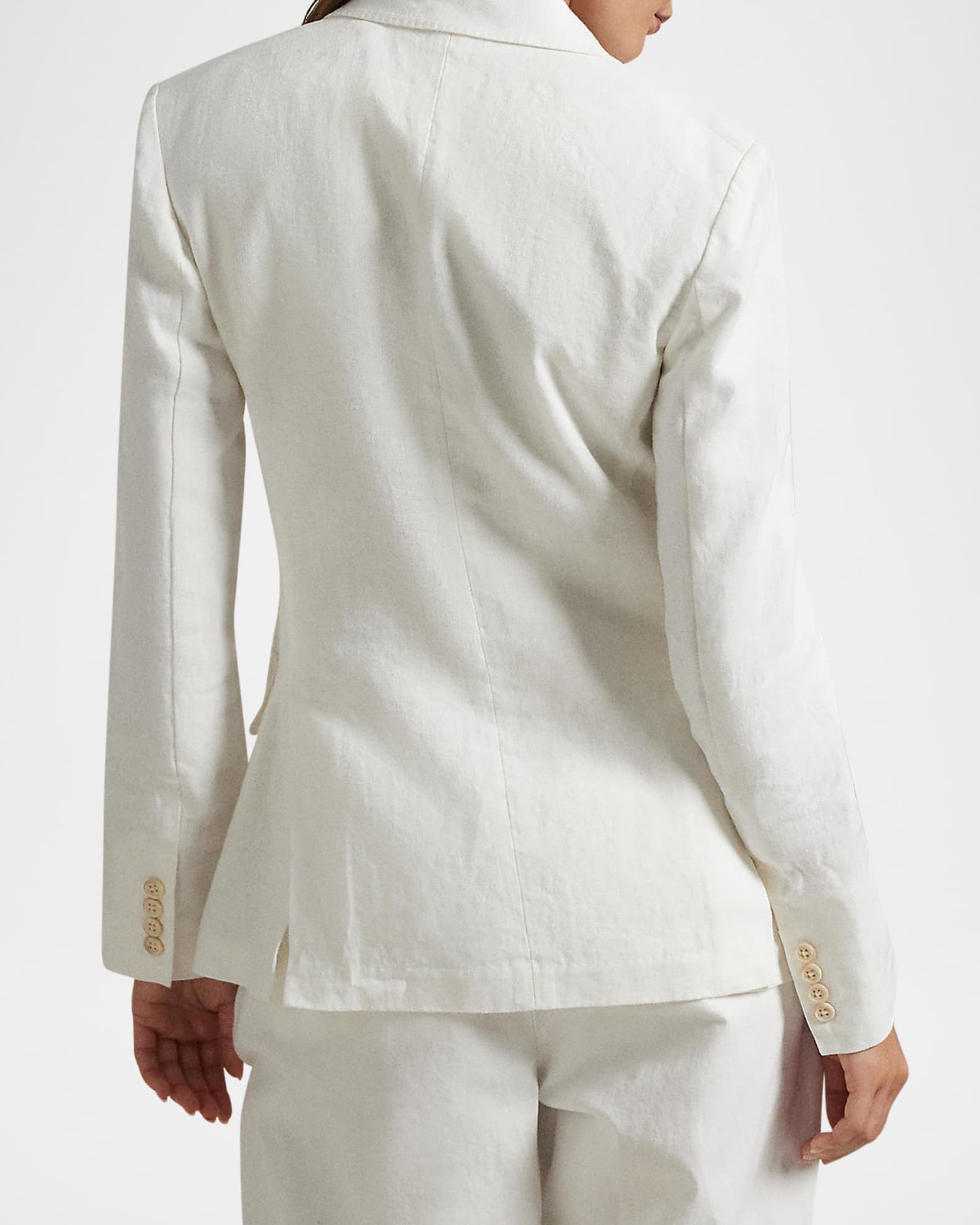 Single-Breasted Linen Blazer