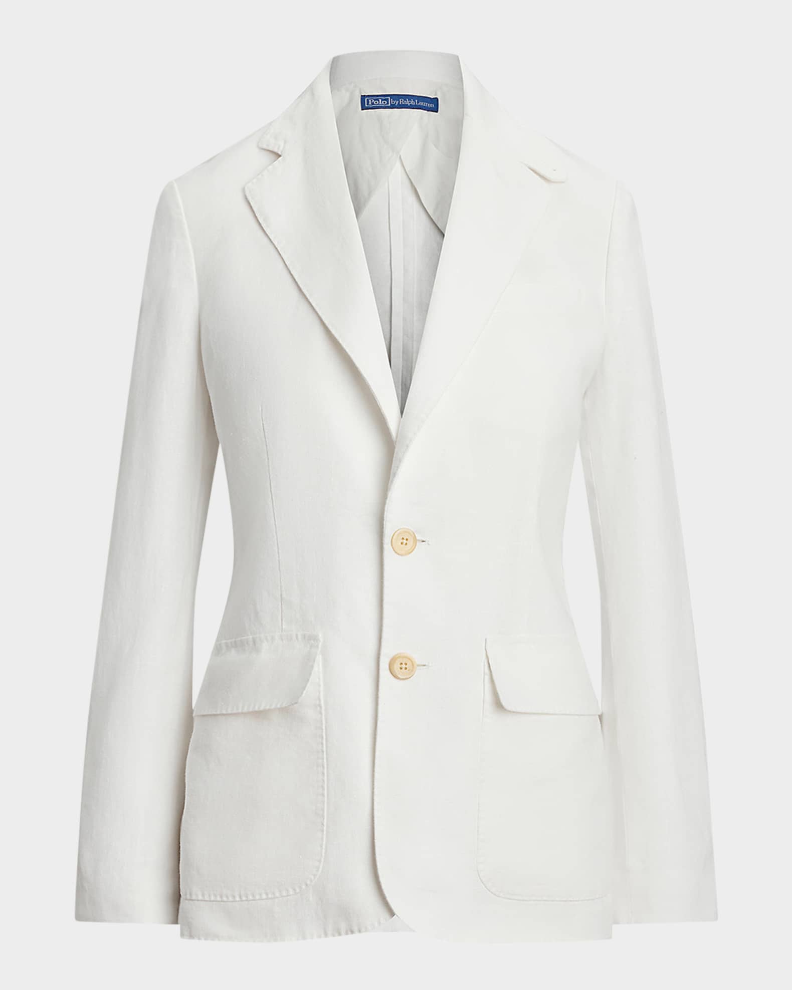 Single-Breasted Linen Blazer 0