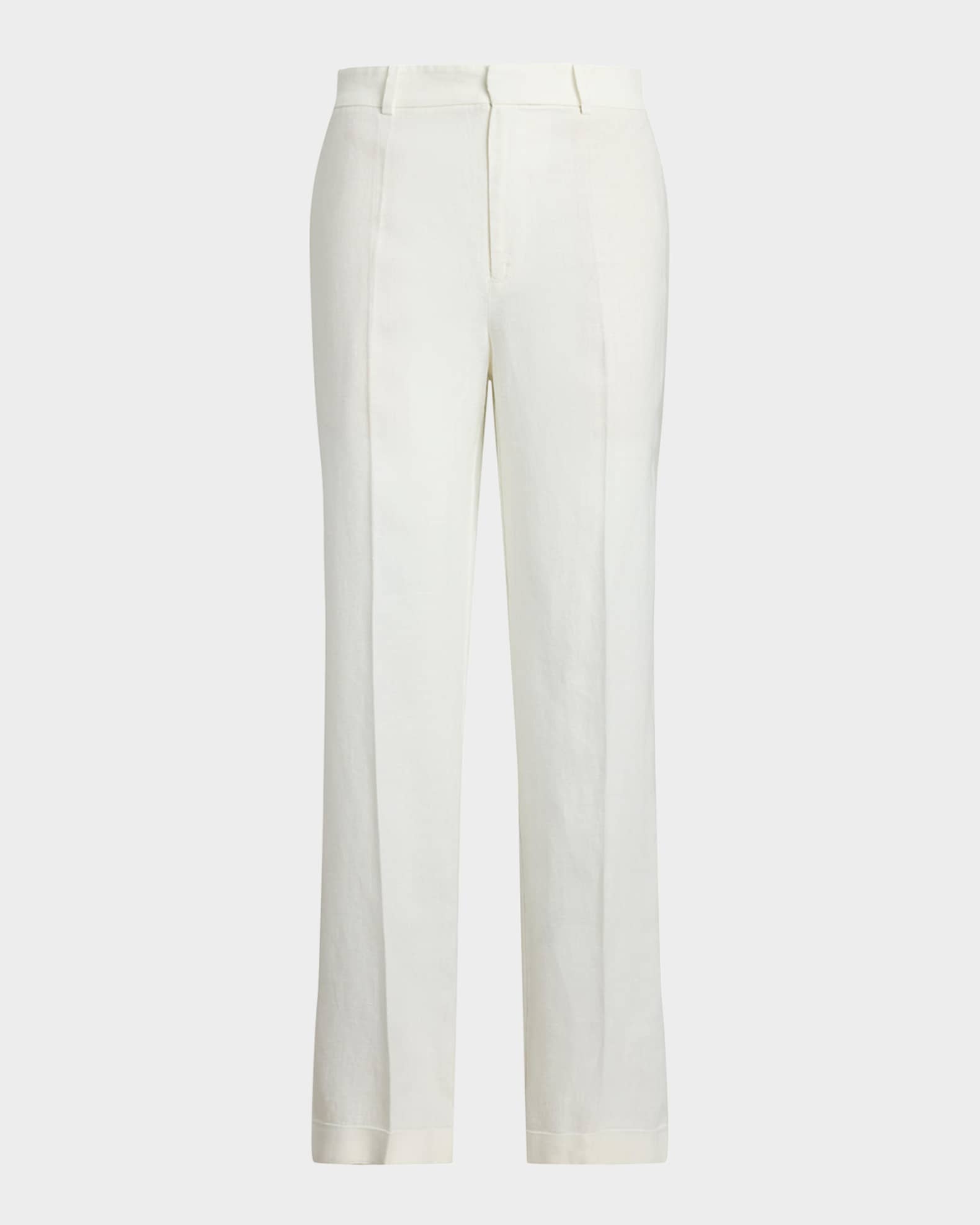 Linen Relaxed Straight Pants 0