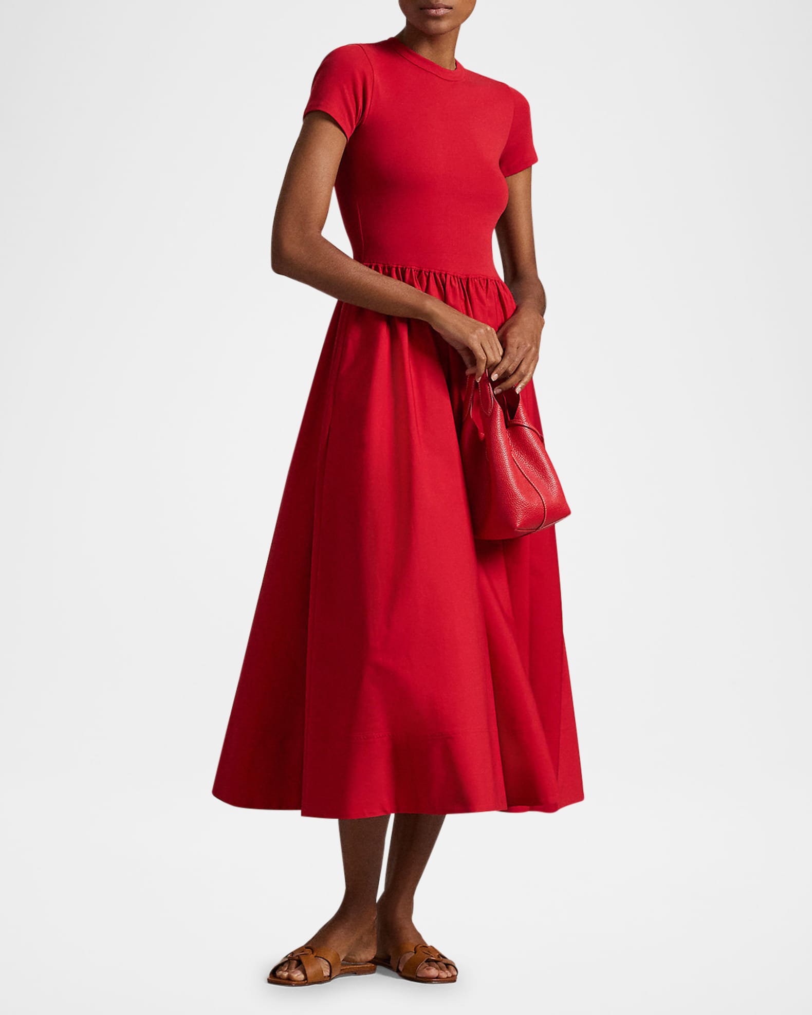 Cotton Short-Sleeve Dress 1