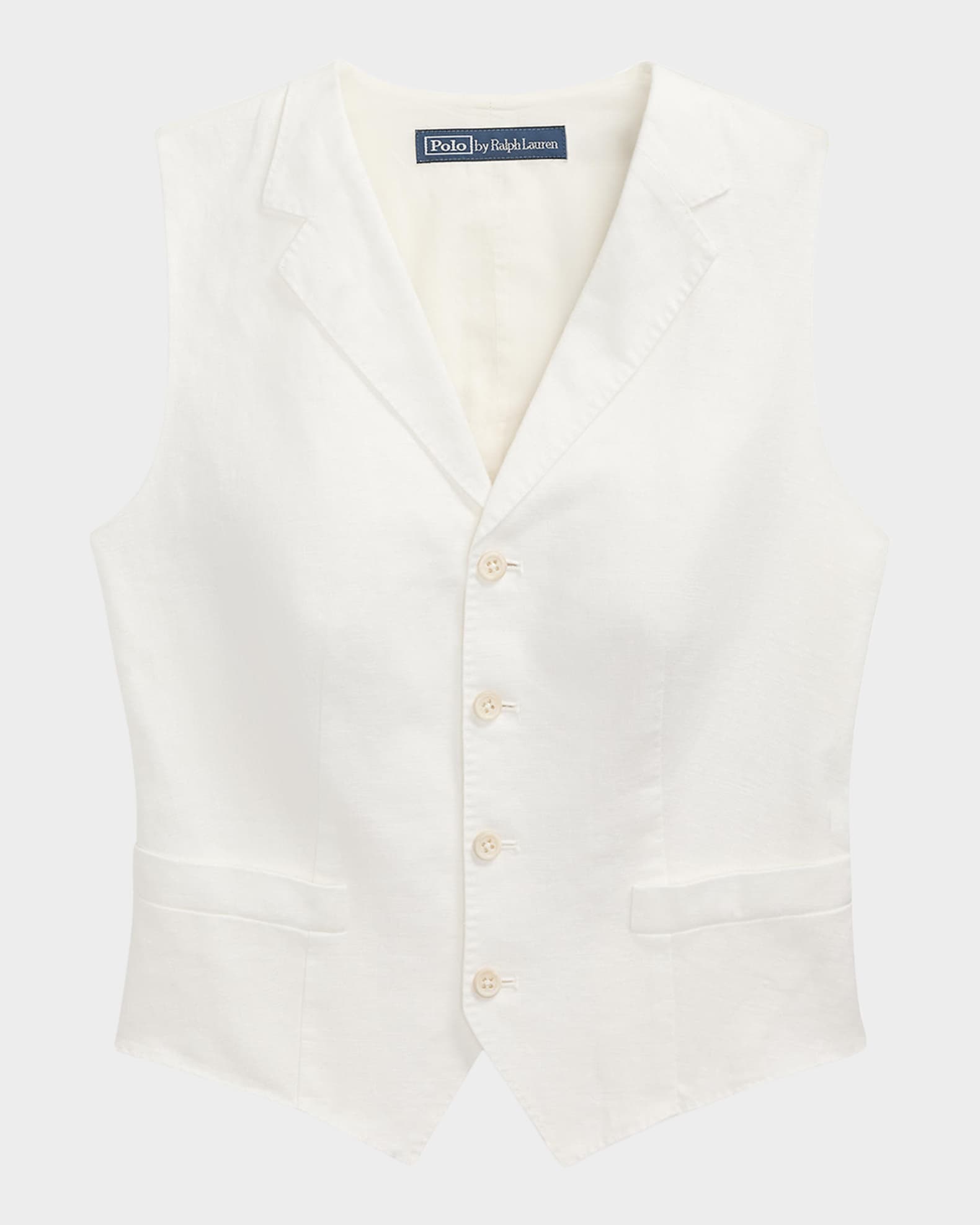 【お得】 Vest Cotton & Linen Cropped Lauren Ralph Polo | Marcus Neiman トップス