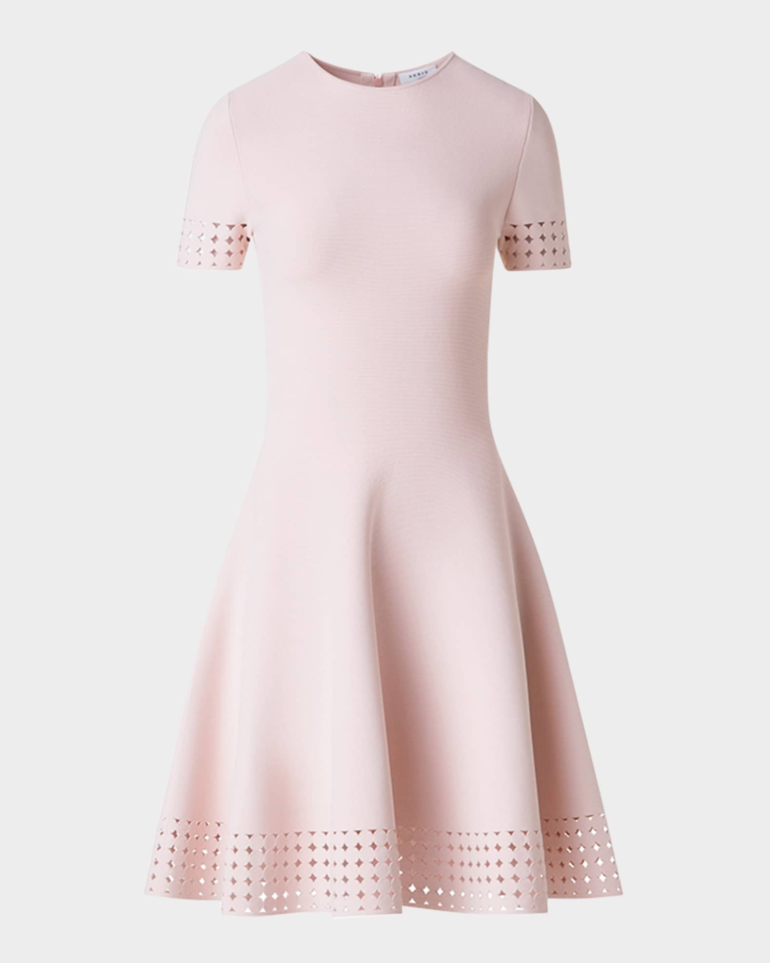 Dot Lace Knit A-Line Dress 0