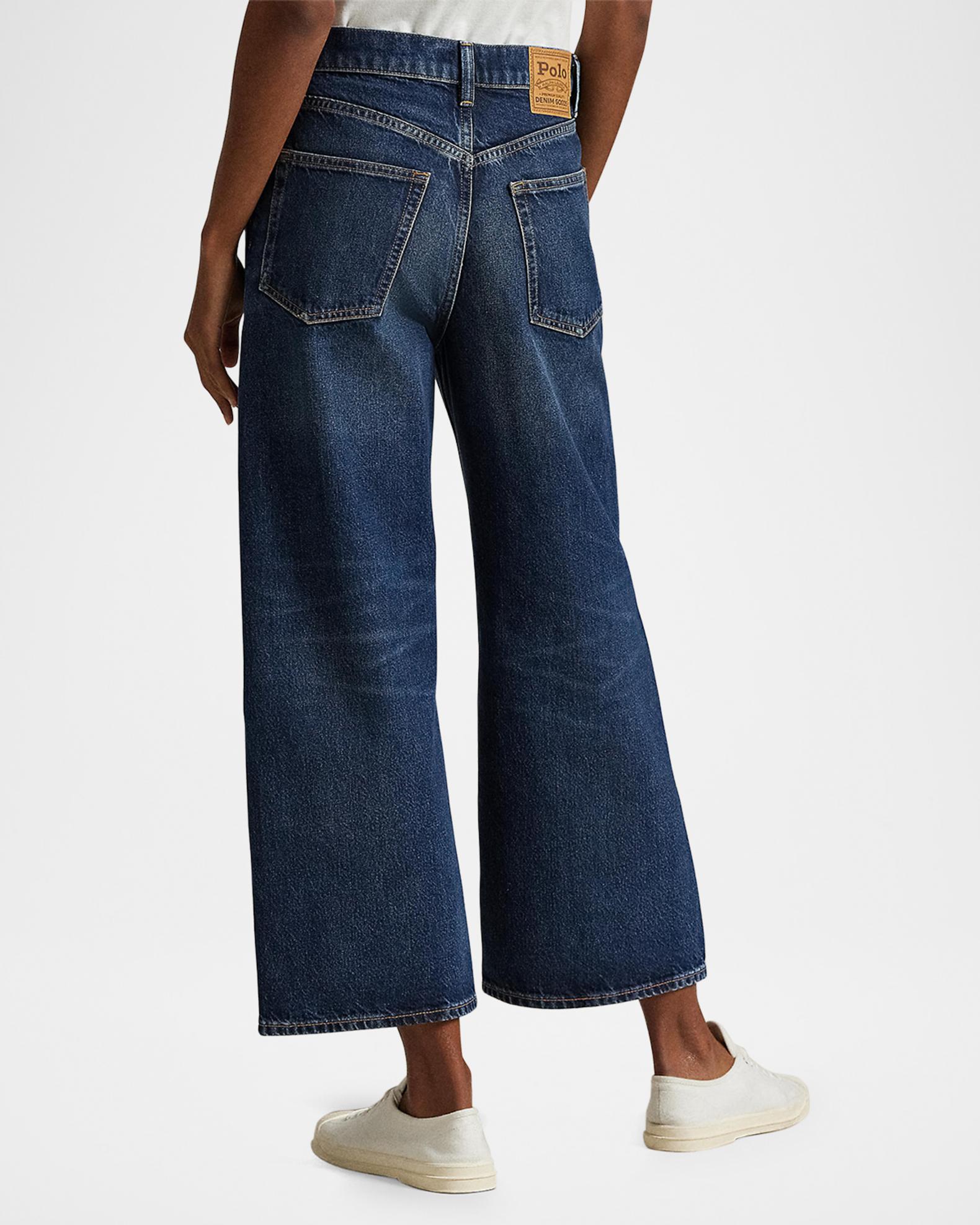 Polo Ralph Lauren High-Rise Wide-Leg Crop Jeans | Neiman Marcus