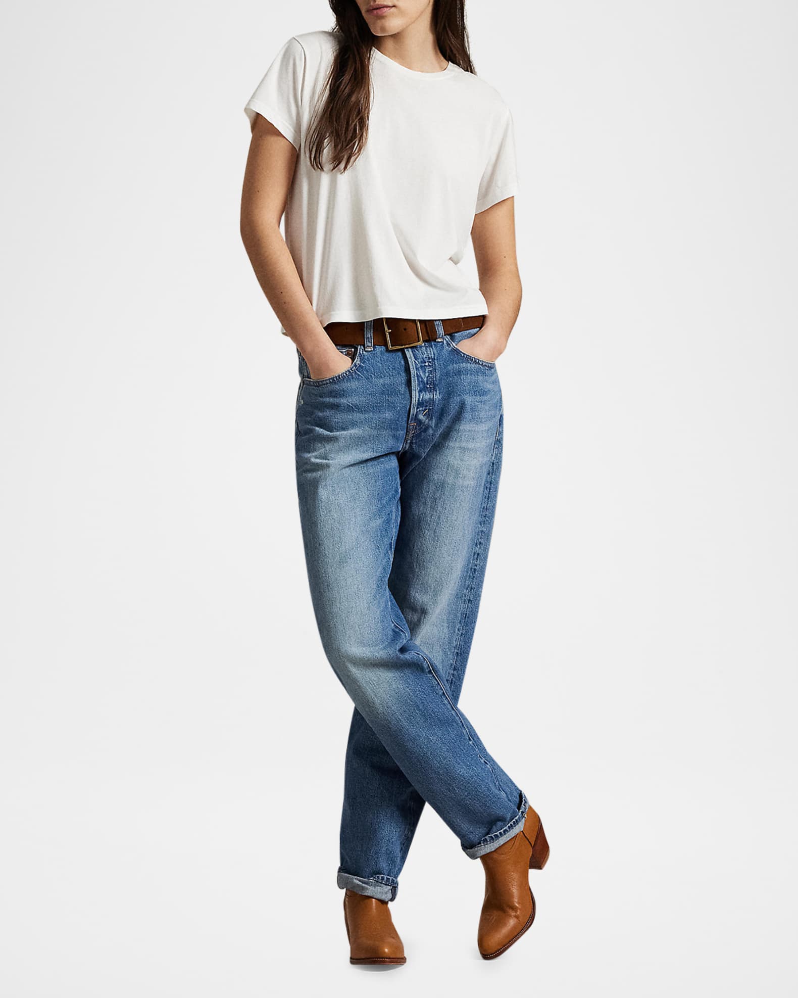 High-Rise Relaxed Straight Jeans 1