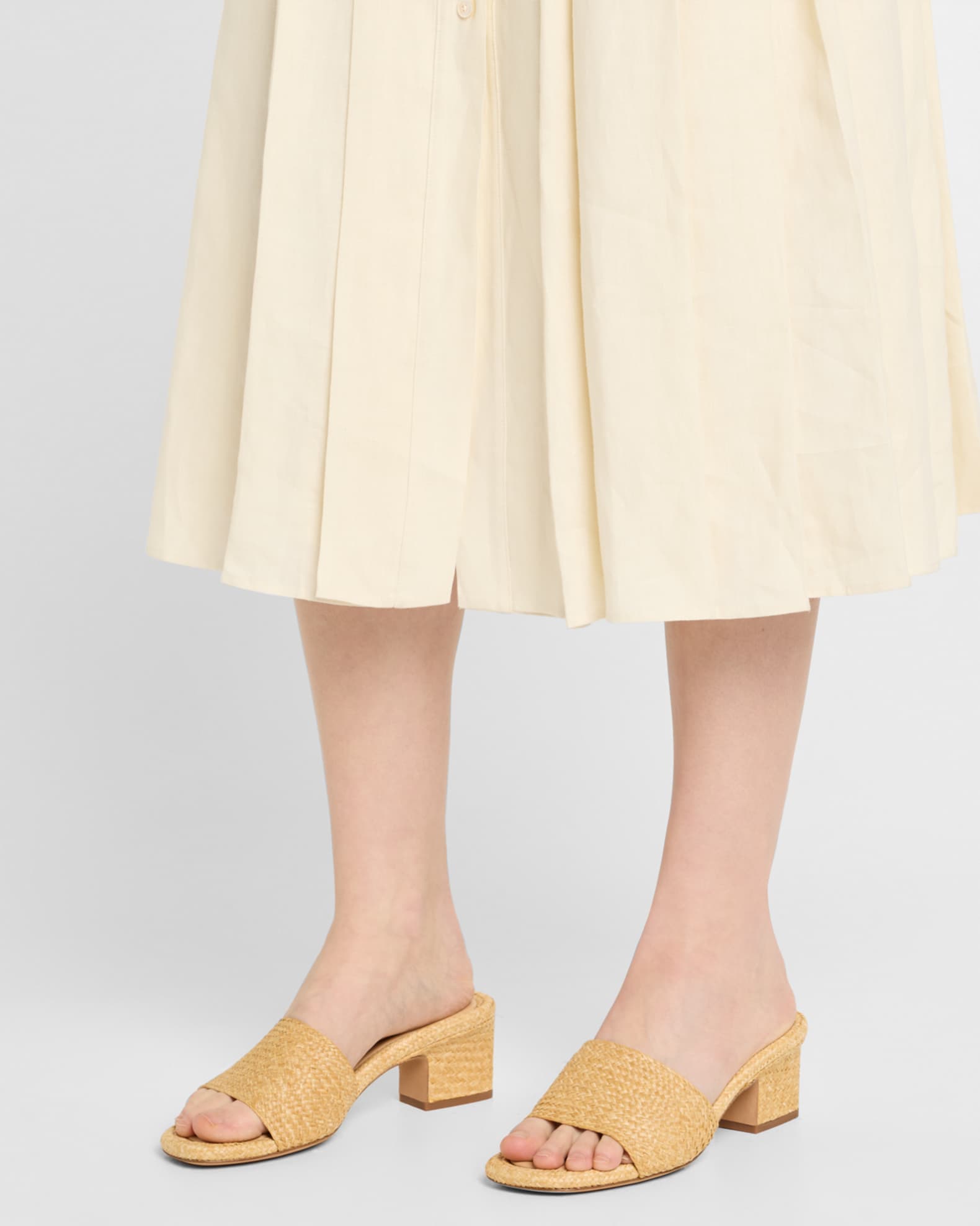 Ariana Raffia Mule Sandals 1
