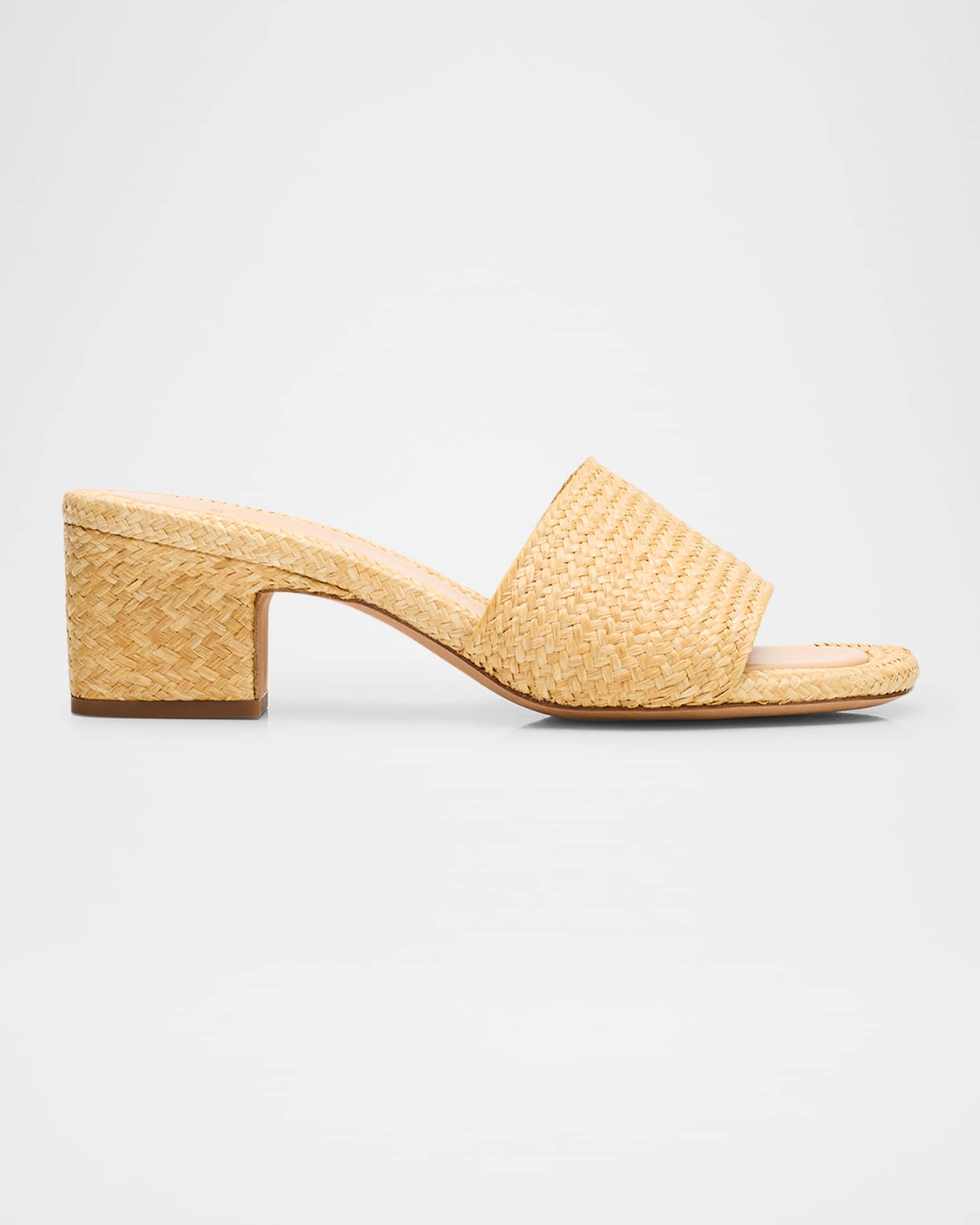 Ariana Raffia Mule Sandals 0