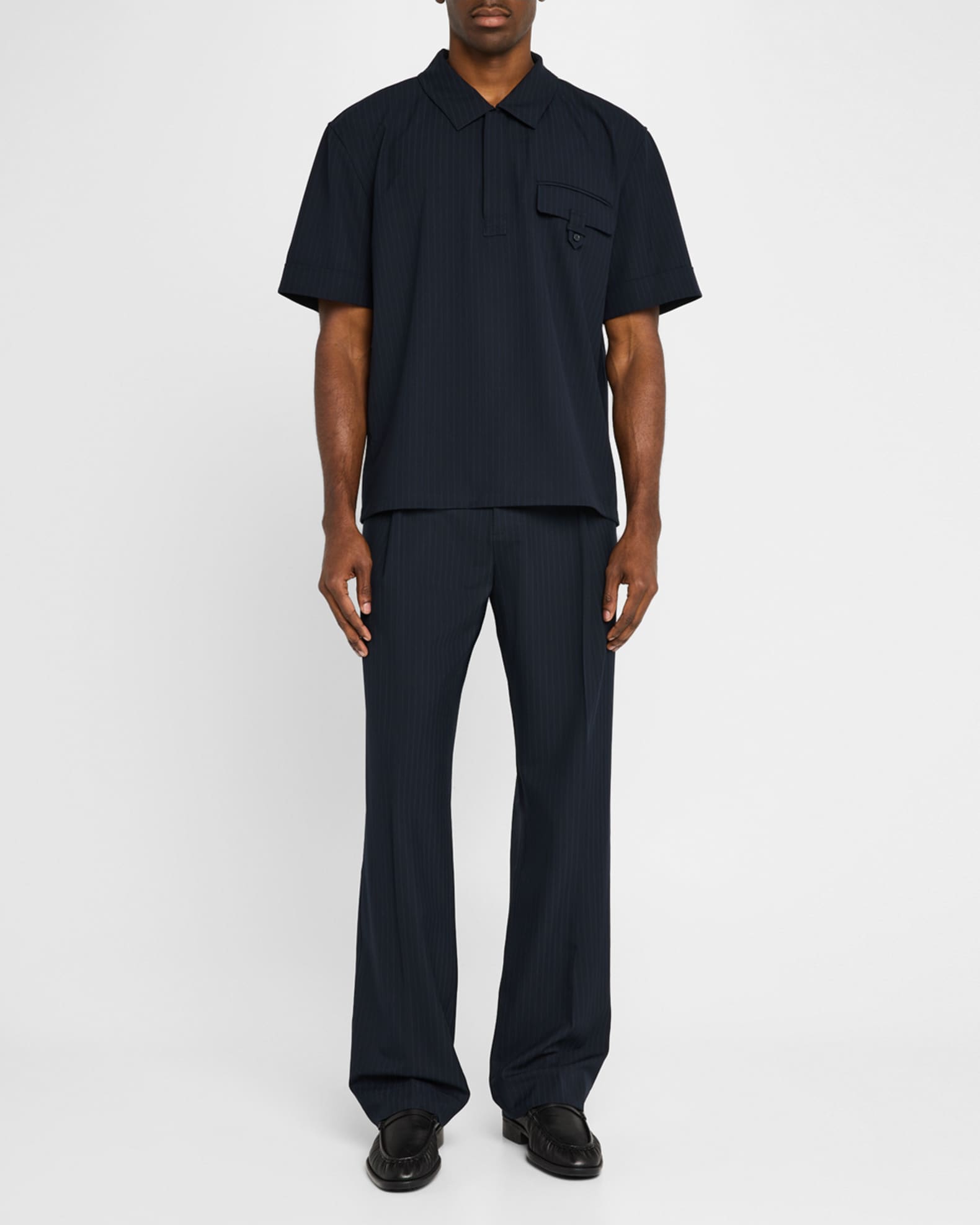 Men's Kane Relaxed Pinstripe Trousers 1