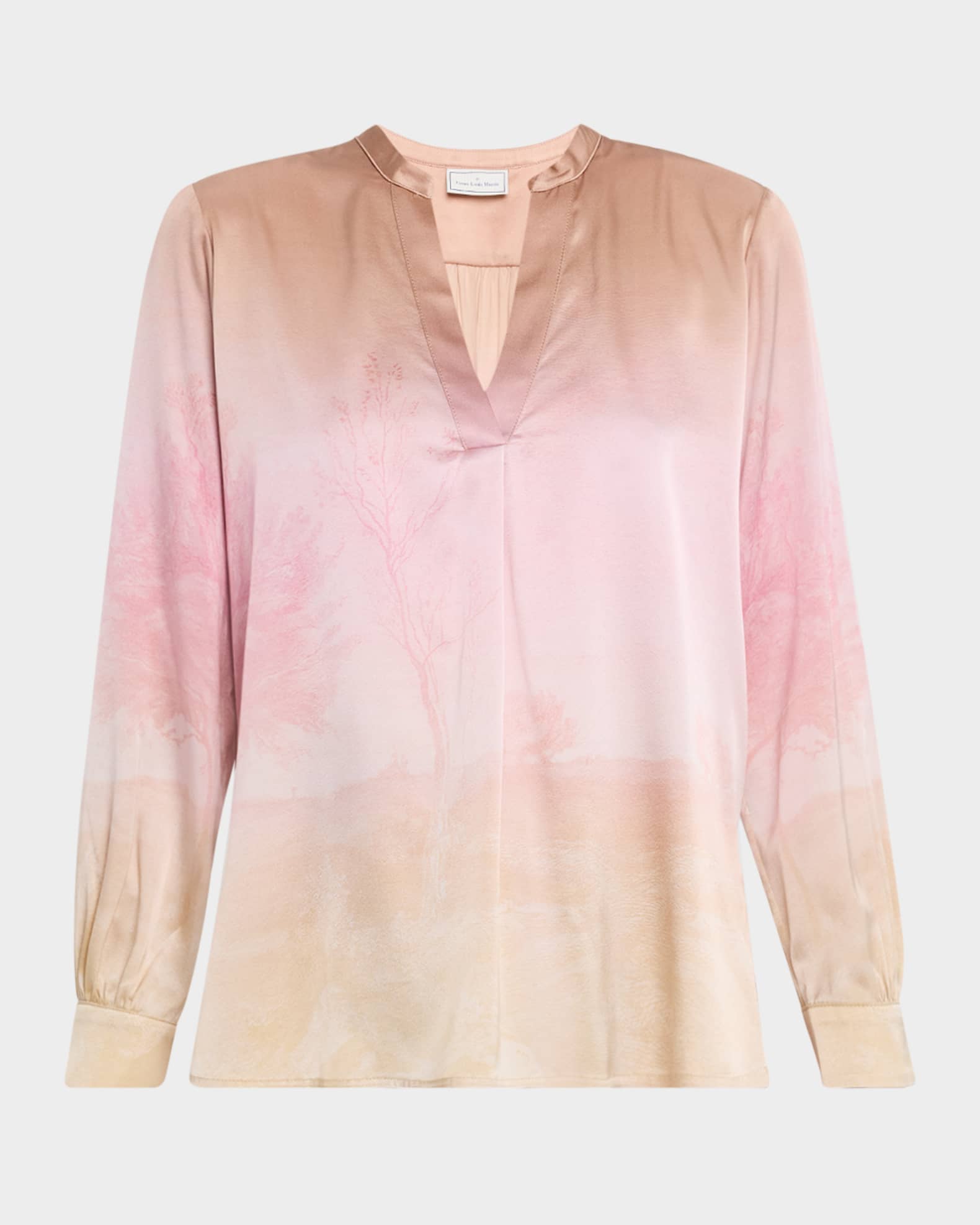 Ombre Landscape-Print Top 0