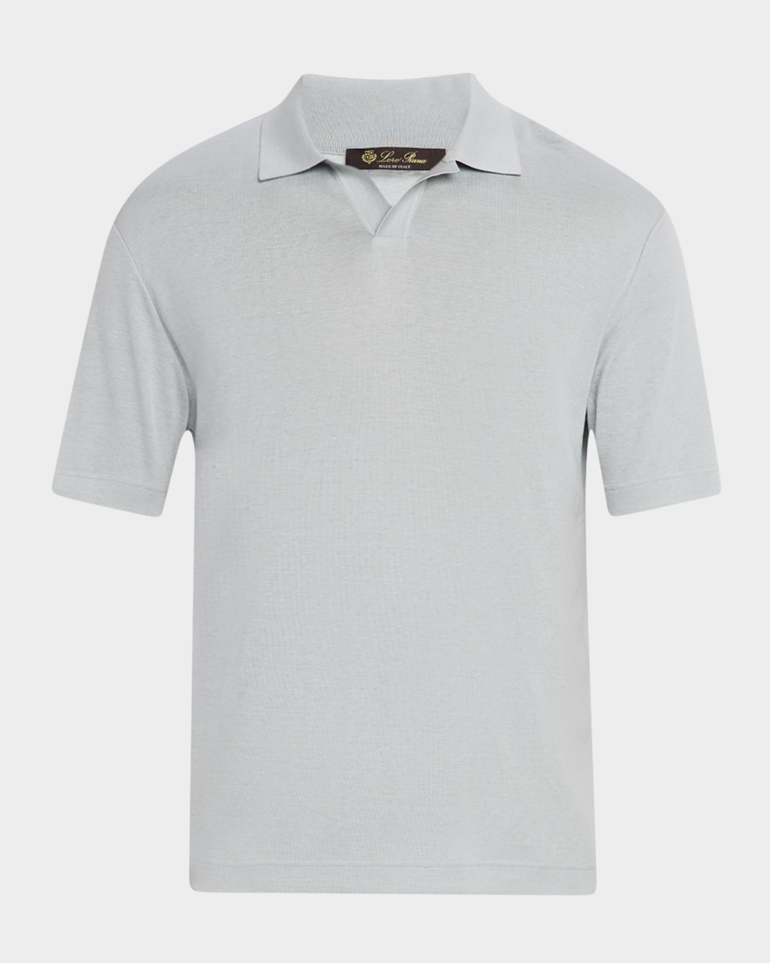 Loro Piana Men's Mazzorbo Silk and Cotton Polo Shirt