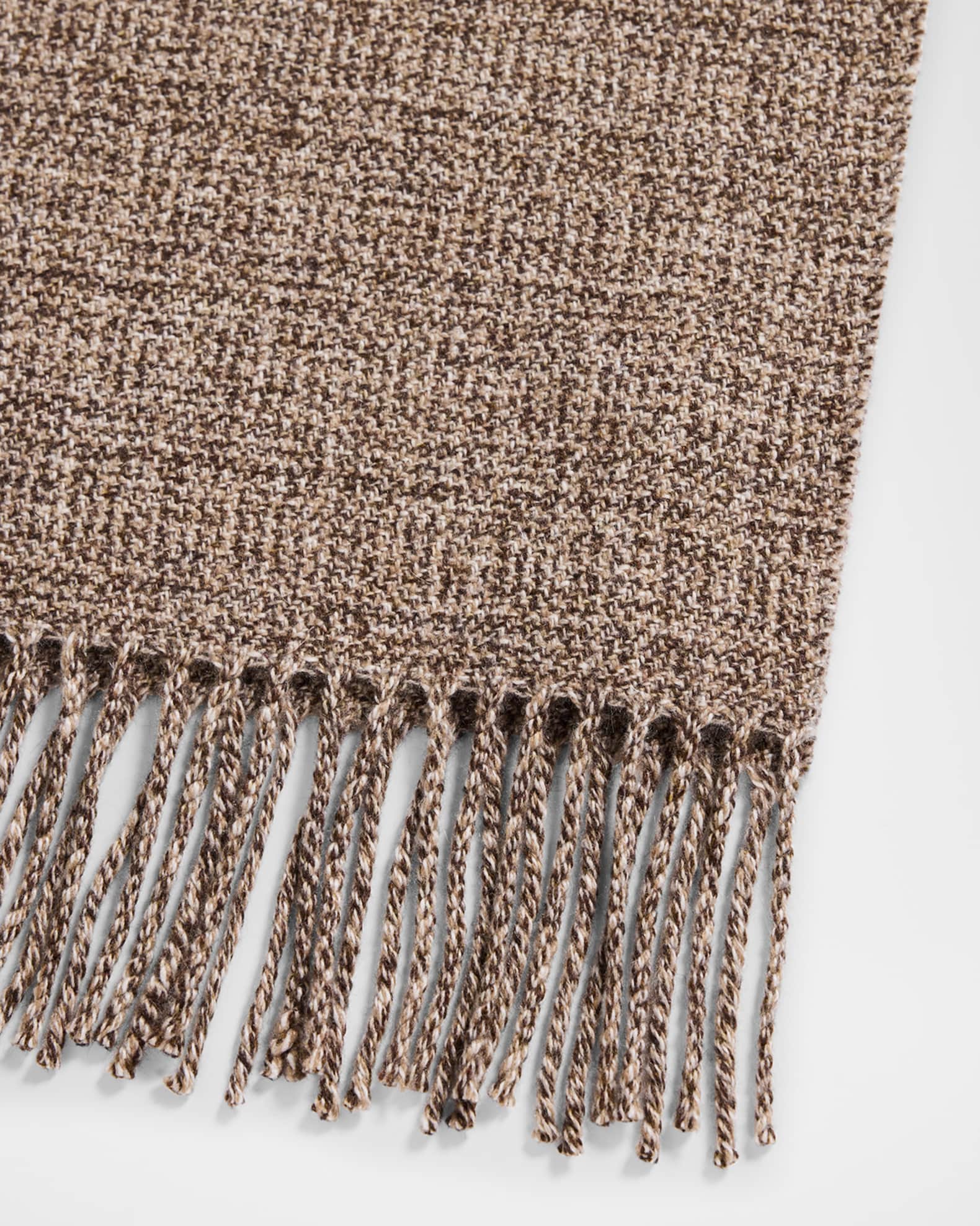 Men's Mouline Tweed Cashmere Scarf 1
