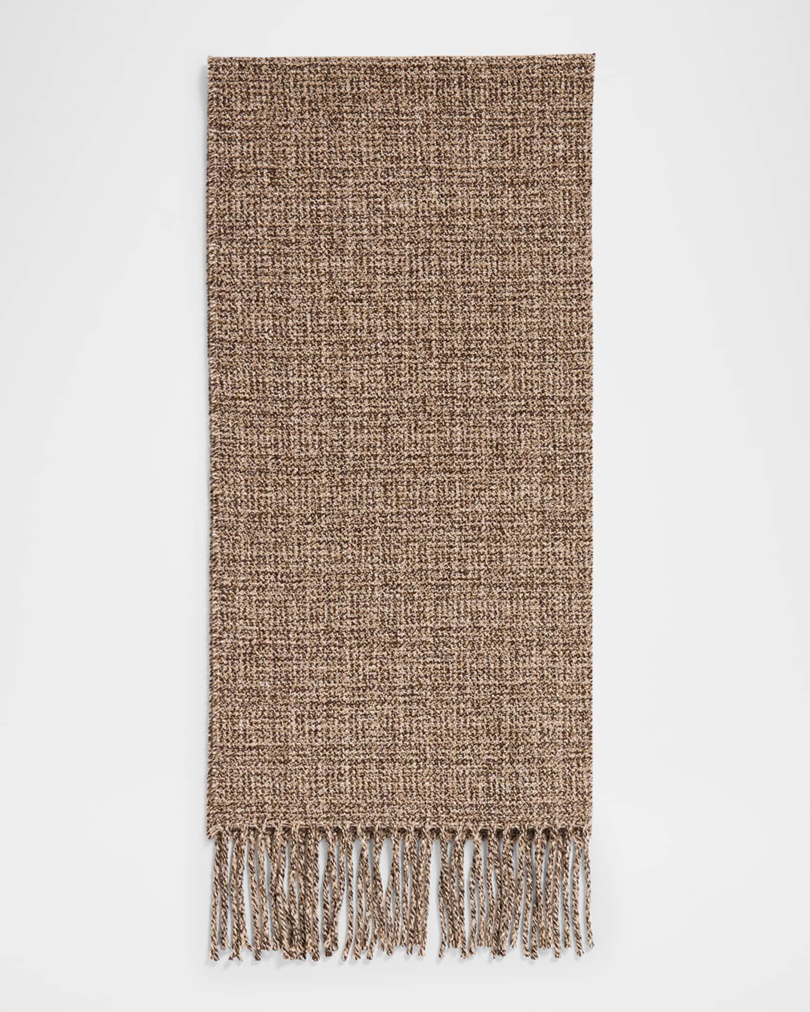 Men's Mouline Tweed Cashmere Scarf 0