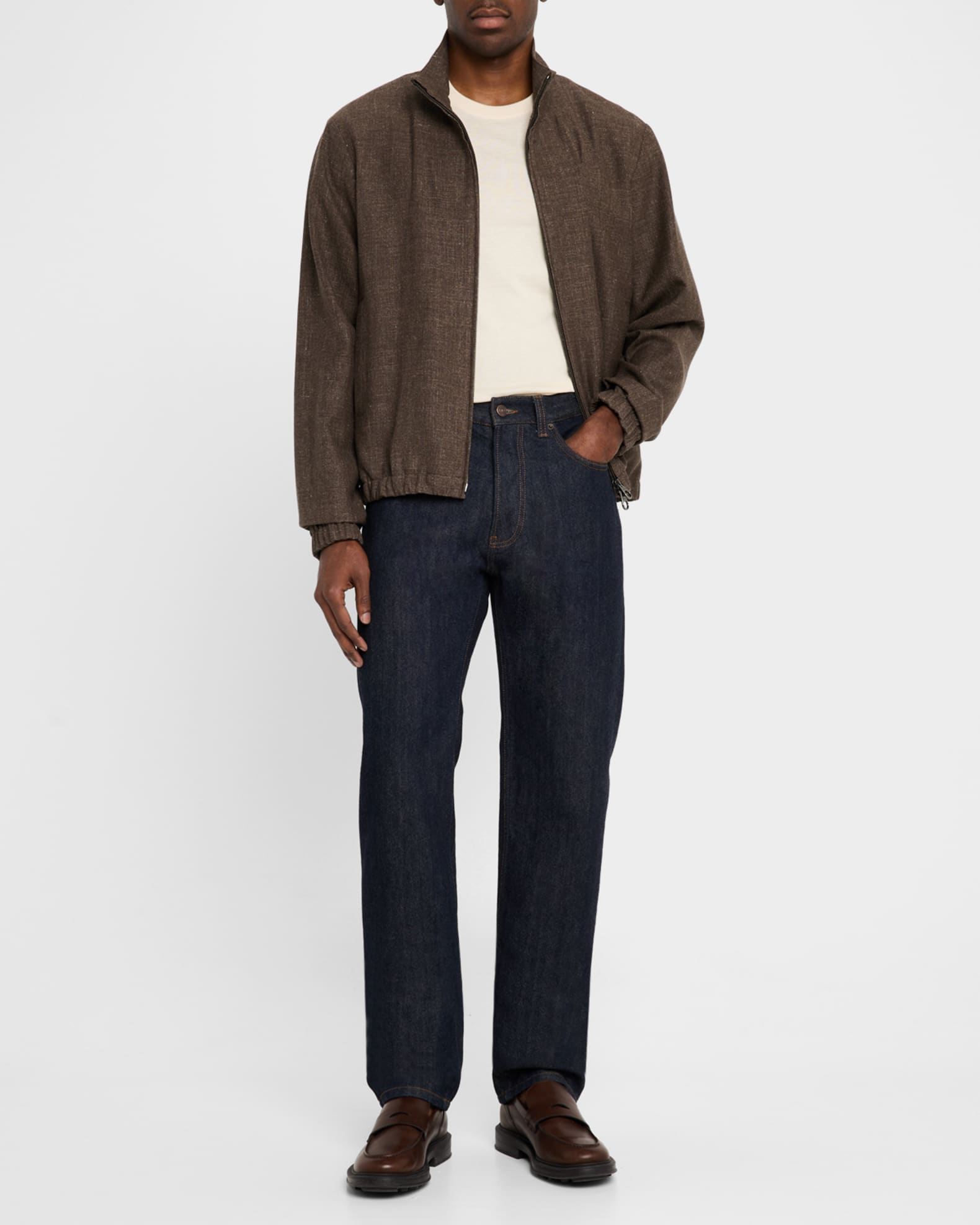 Men's Sopra Visso Linen Bomber Jacket 1