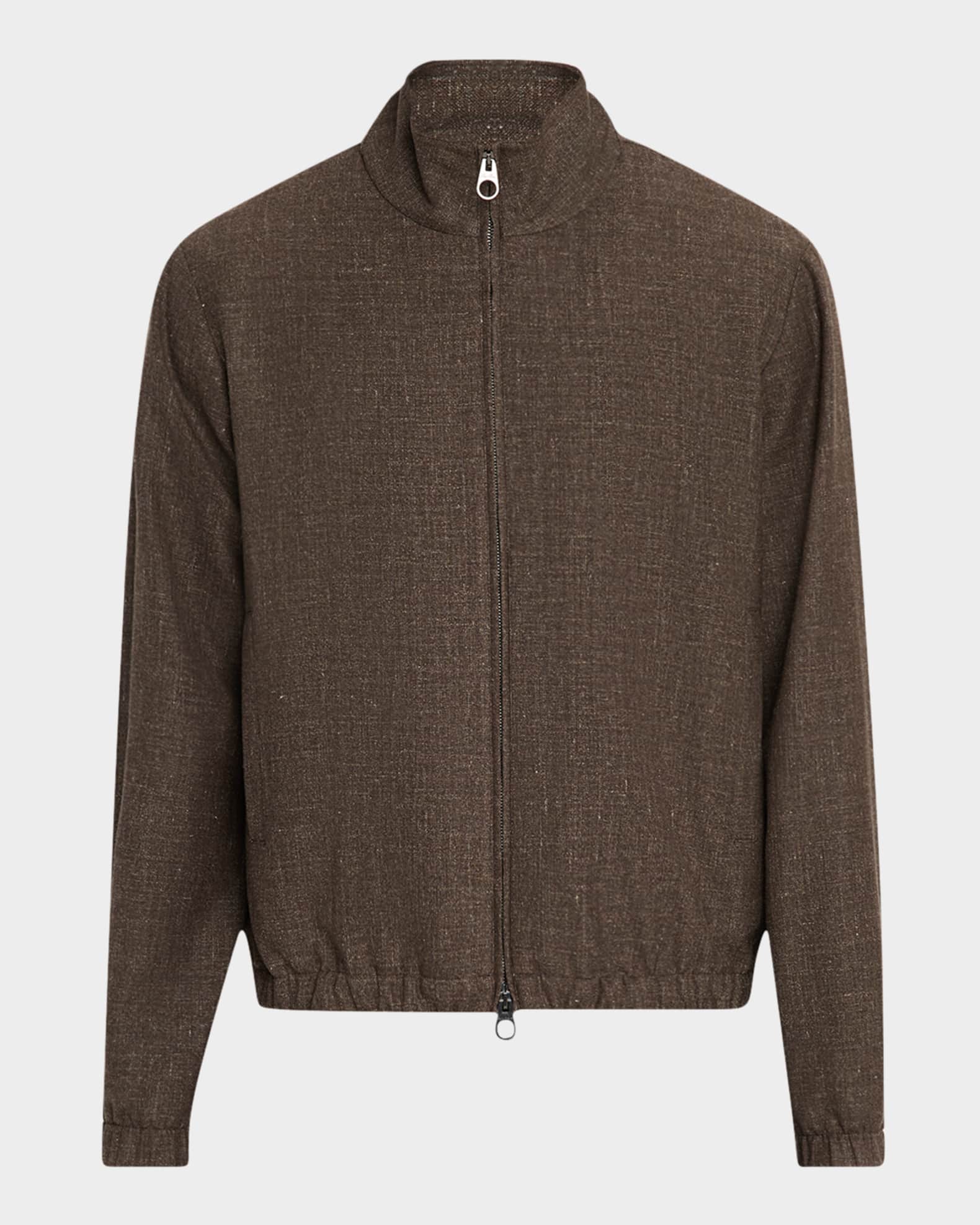 Men's Sopra Visso Linen Bomber Jacket 0