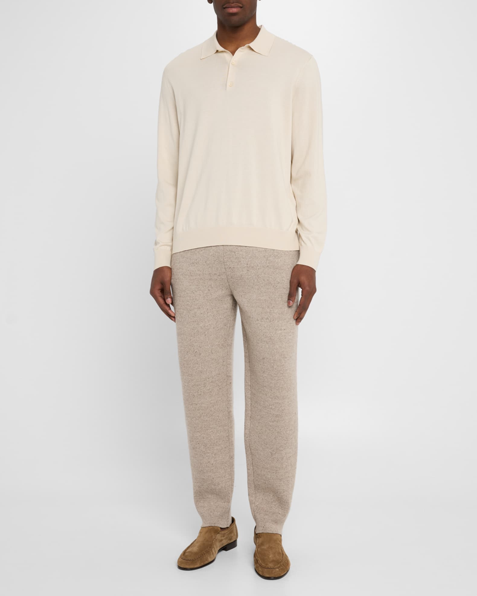 Men's Feriolo Cashmere Blend Drawstring Trousers 1