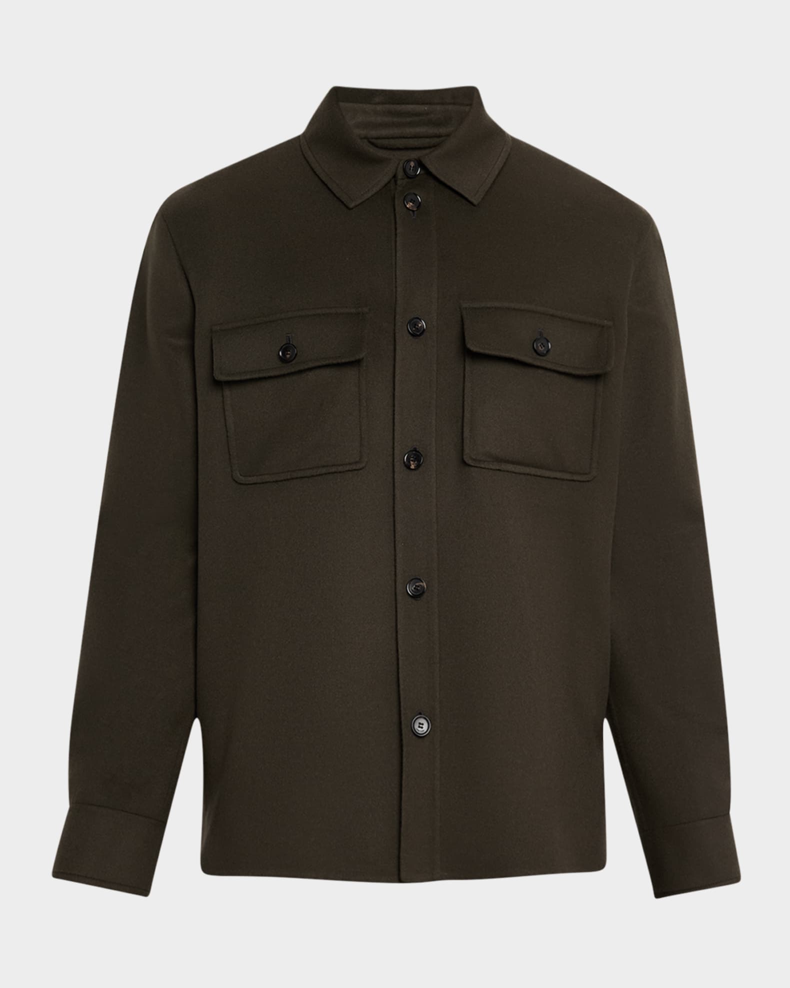 Loro Piana Men's Jim Cashmere Overshirt | Neiman Marcus