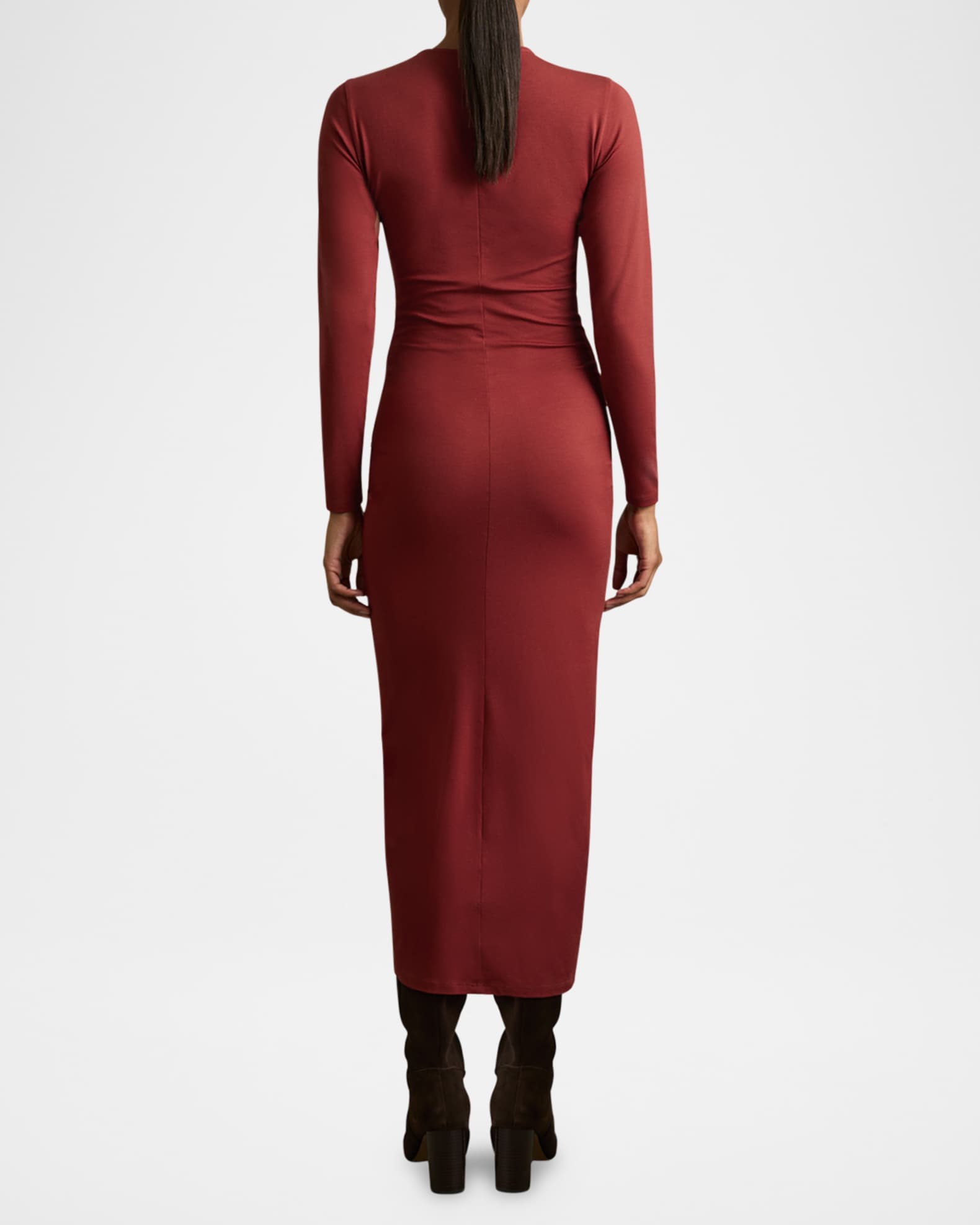 Ginny Ruched Bodycon Midi Dress 1