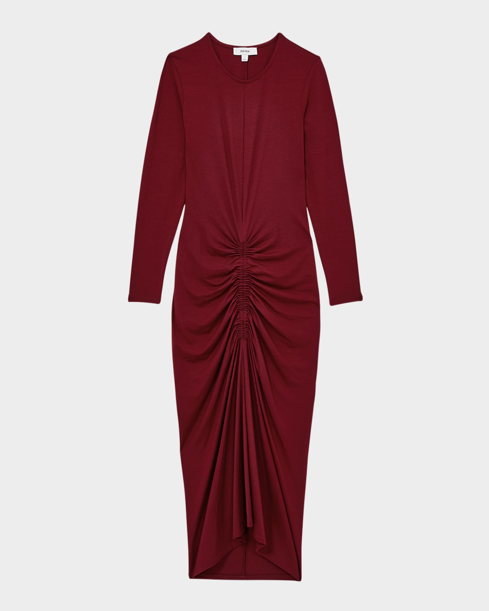 Ginny Ruched Bodycon Midi Dress 0
