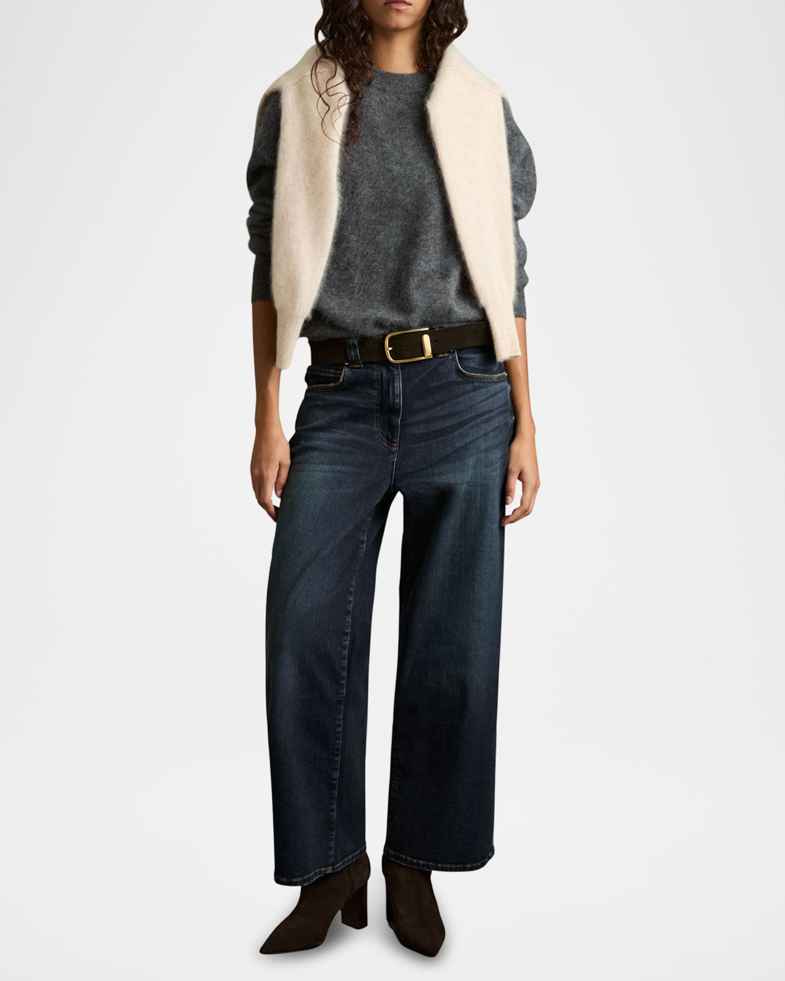 Myrtle Cropped Wide-Leg Denim Jeans 1