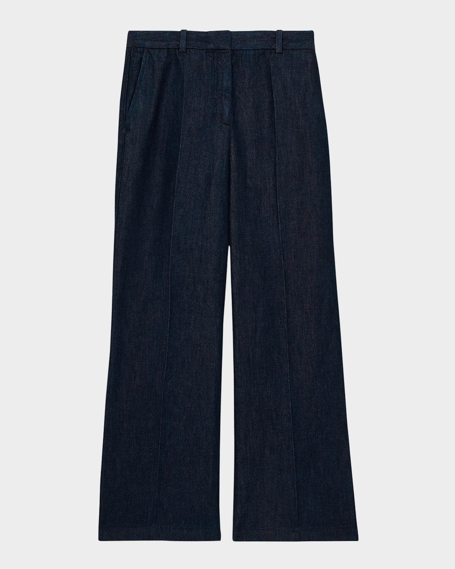 Reed Wide-Leg Denim Trousers 0