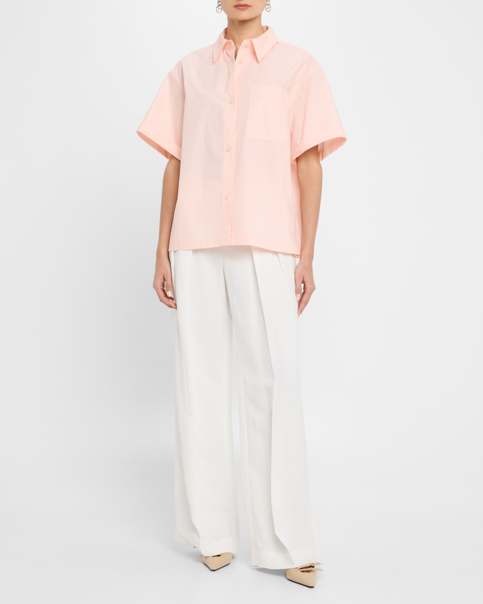 Jordan Boxy Button-Down Cotton Shirt 1