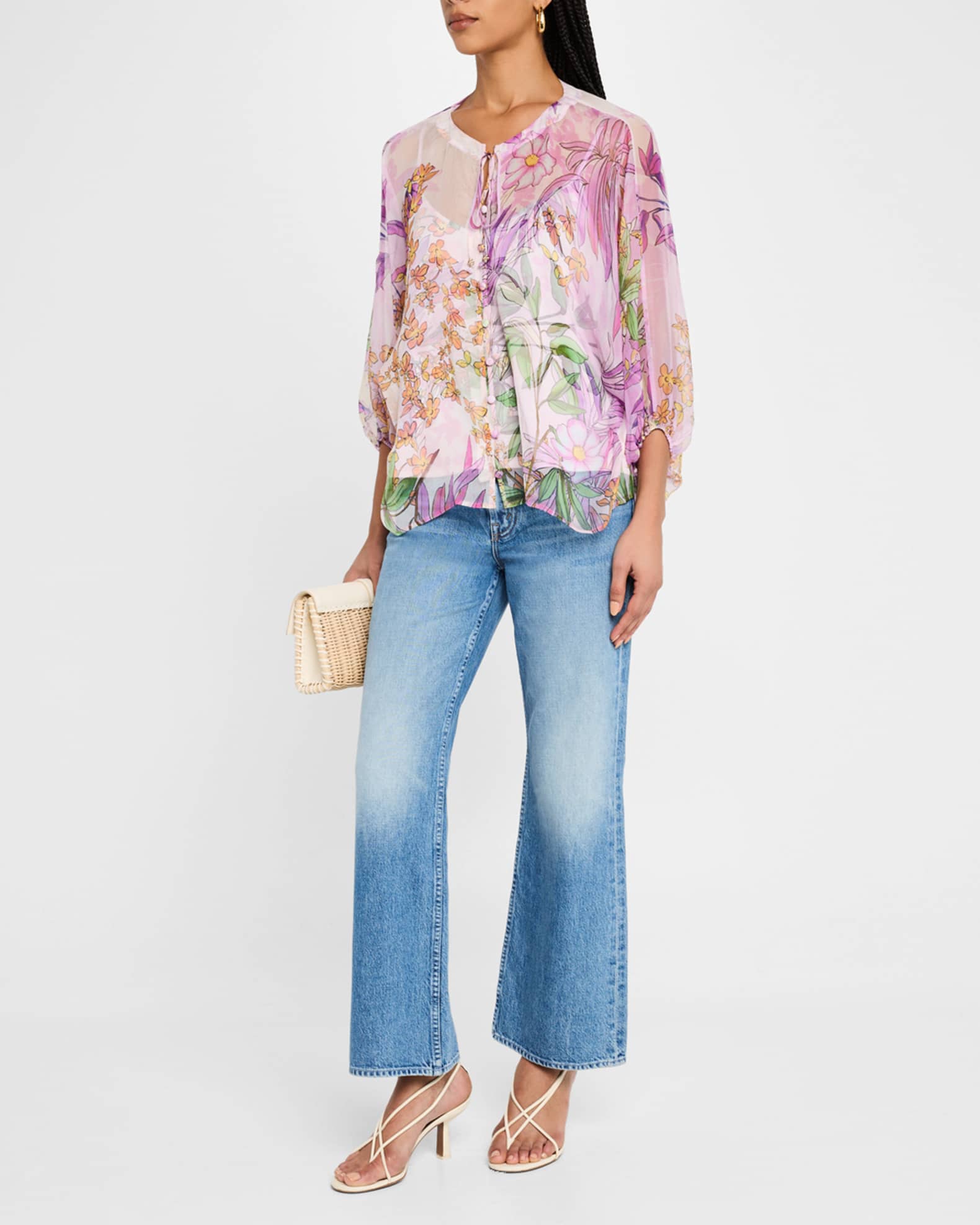 Harlyn Floral-Print Chiffon Blouse 1