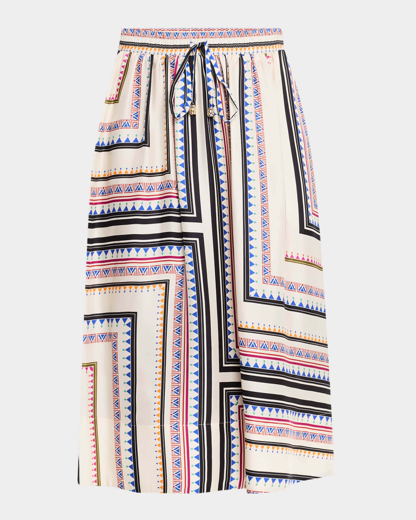 Blythe Geometric-Print Midi Skirt 0