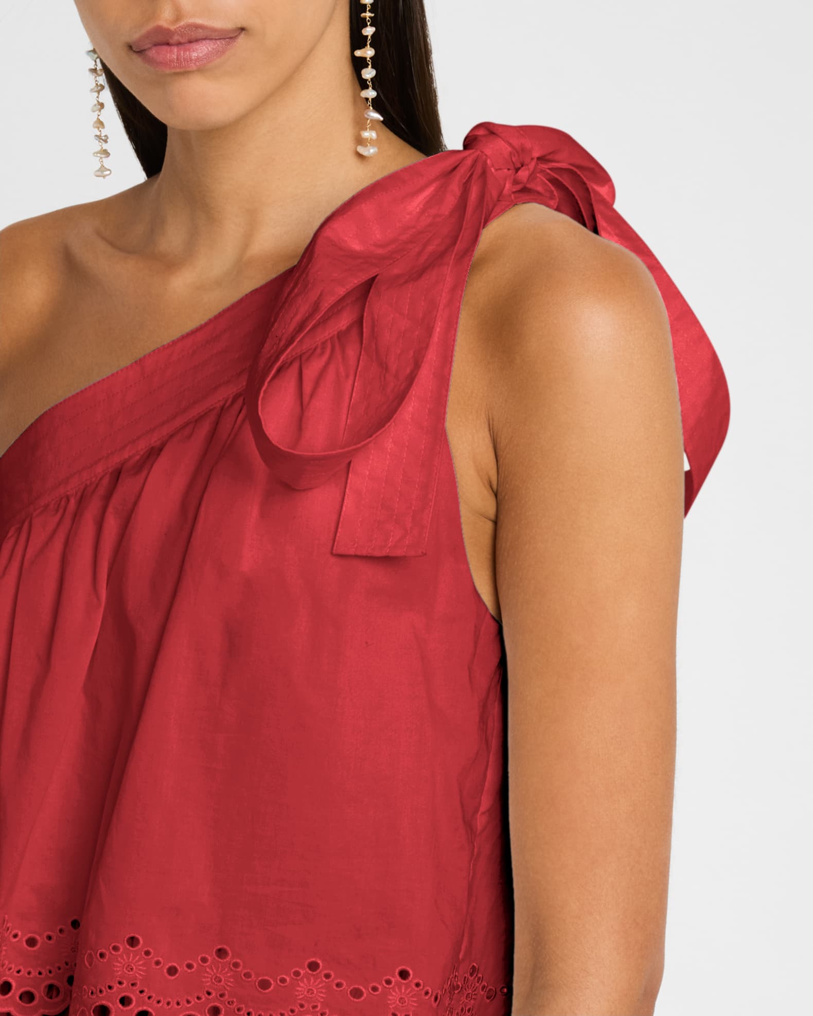 Cora Tiered One-Shoulder Midi Dress