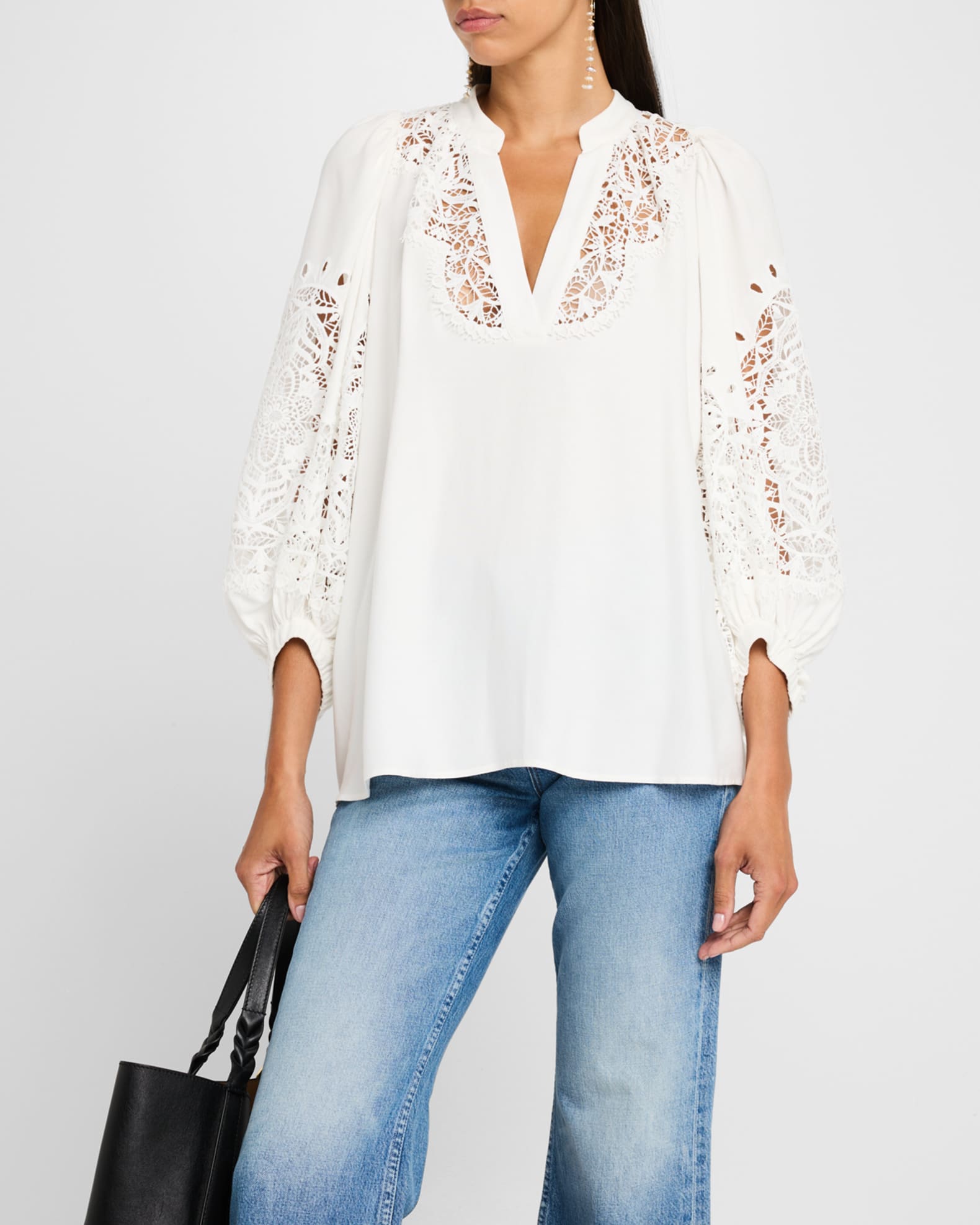 Lace Balloon Blouse