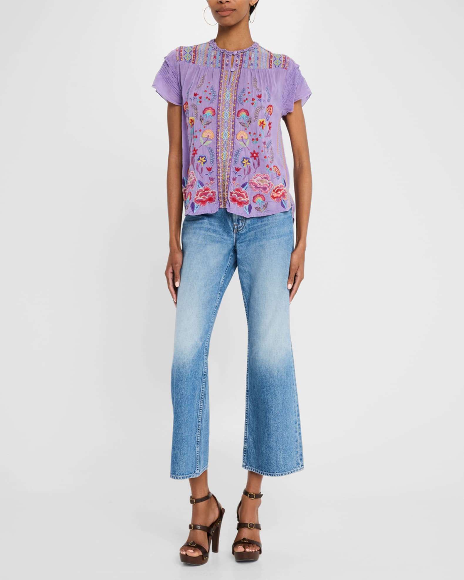 Lafaret Embroidered Georgette Blouse 1